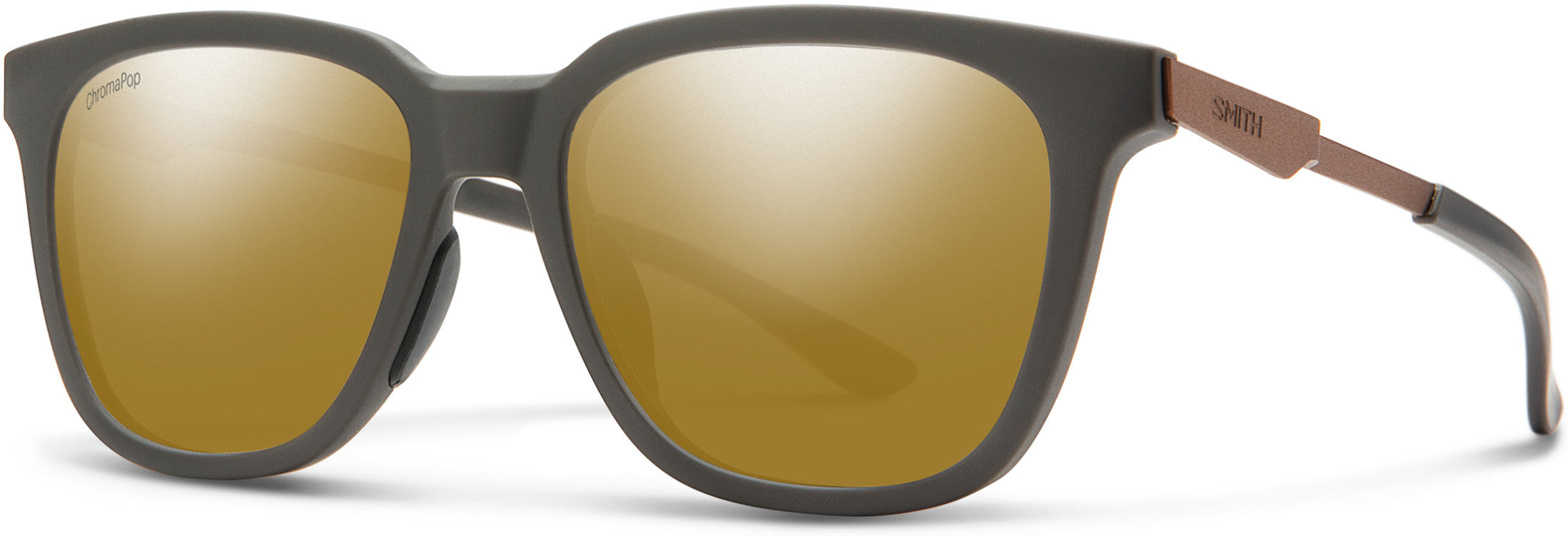 Smith Roam Rectangular Sunglasses 04VF-04VF Gray Brown (QE Bronze Sp CP Pz)