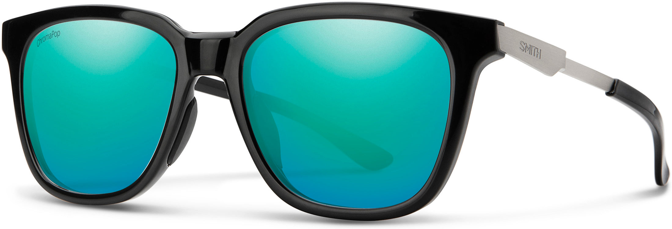 Smith Roam Rectangular Sunglasses 0807-0807 Black (QG Blue Sp CP Pz)