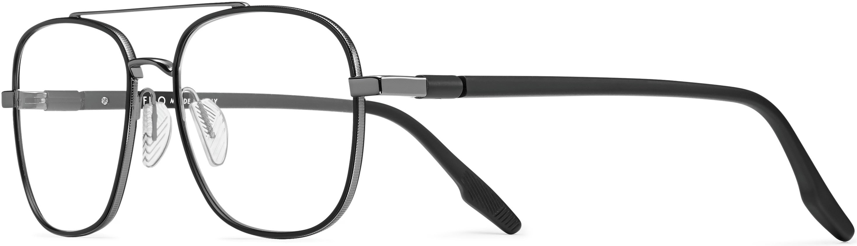 Safilo 2.0 Sagoma 03 Rectangular Eyeglasses 0KJ1-0KJ1 Dark Ruthenium (00 Demo Lens)
