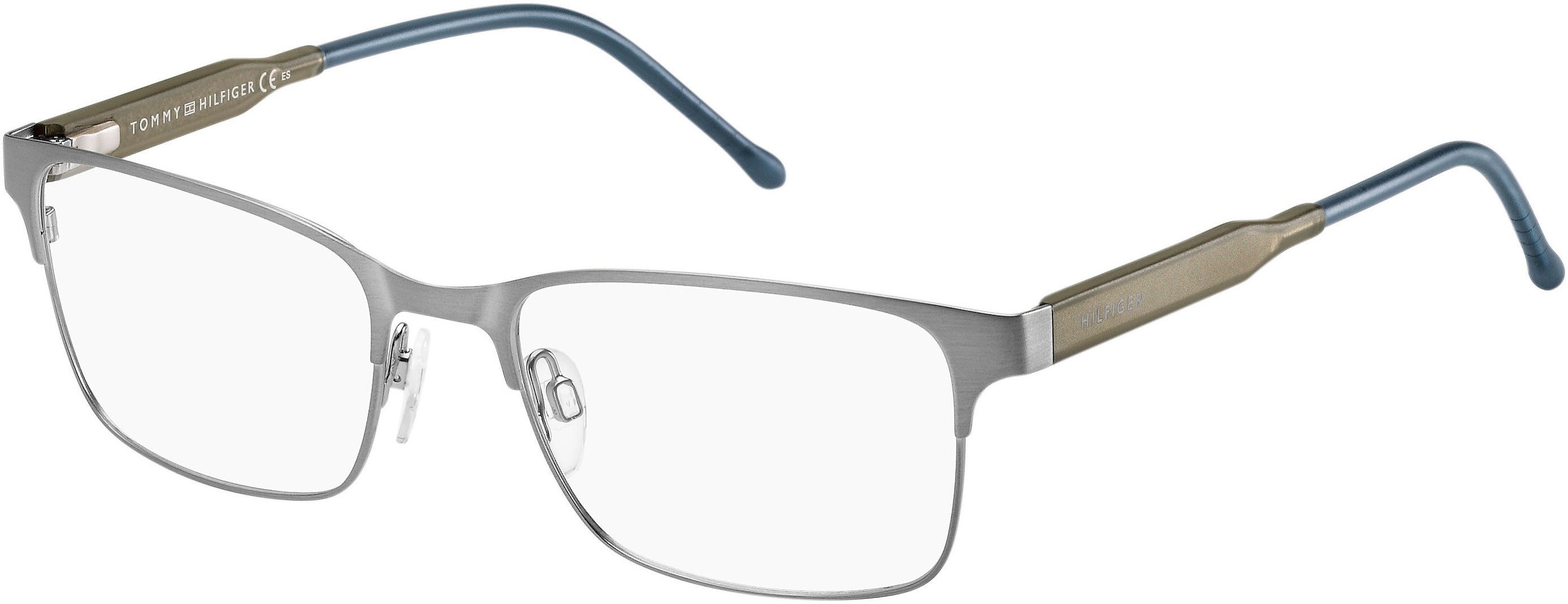 Tommy Hilfiger T. Hilfiger 1396 Rectangular Eyeglasses 0R1X-0R1X Matte Dark Rust Brown (00 Demo Lens)
