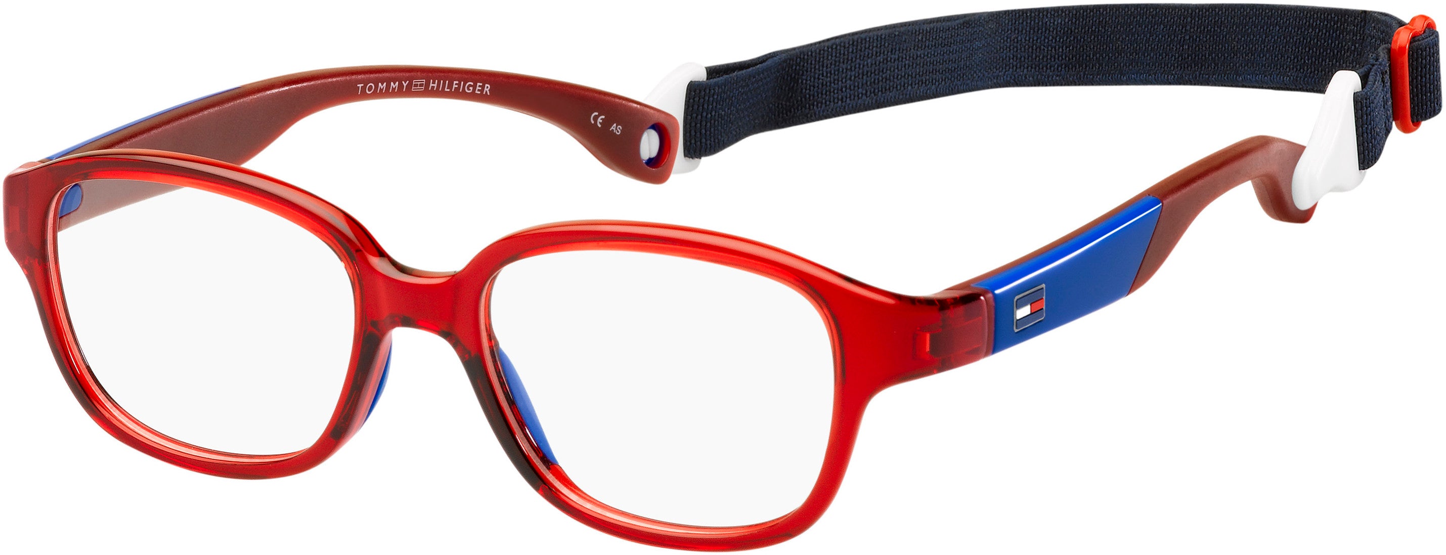 Tommy Hilfiger T. Hilfiger 1500 Oval Modified Eyeglasses 0C9A-0C9A Red (00 Demo Lens)