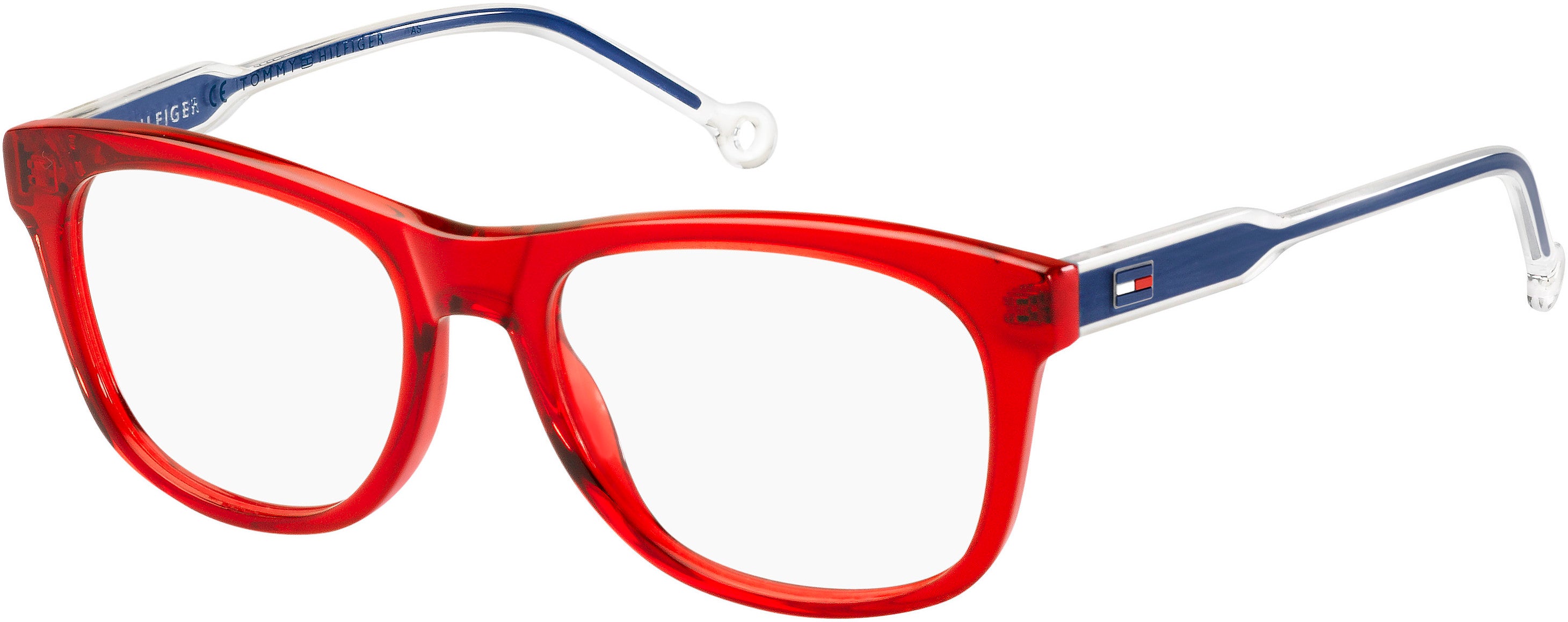 Tommy Hilfiger T. Hilfiger 1502 Rectangular Eyeglasses 0C9A-0C9A Red (00 Demo Lens)