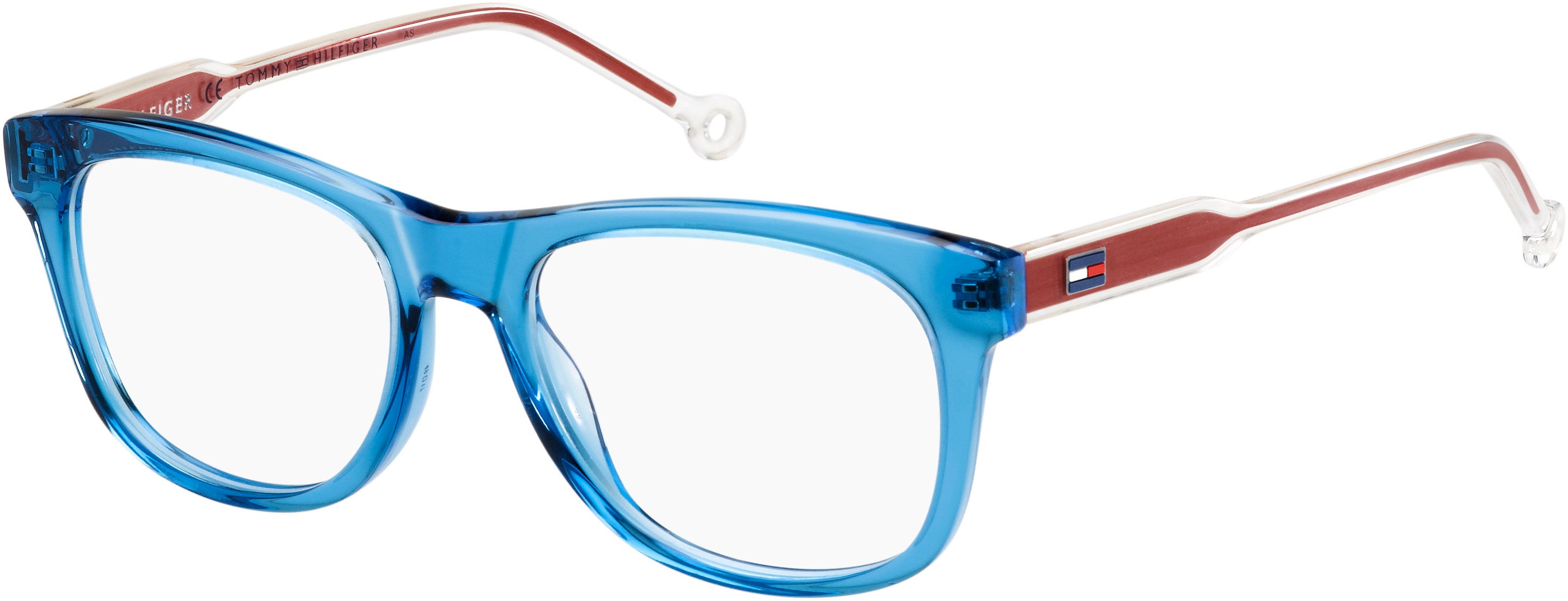 Tommy Hilfiger T. Hilfiger 1502 Rectangular Eyeglasses 0MVU-0MVU Azure (00 Demo Lens)