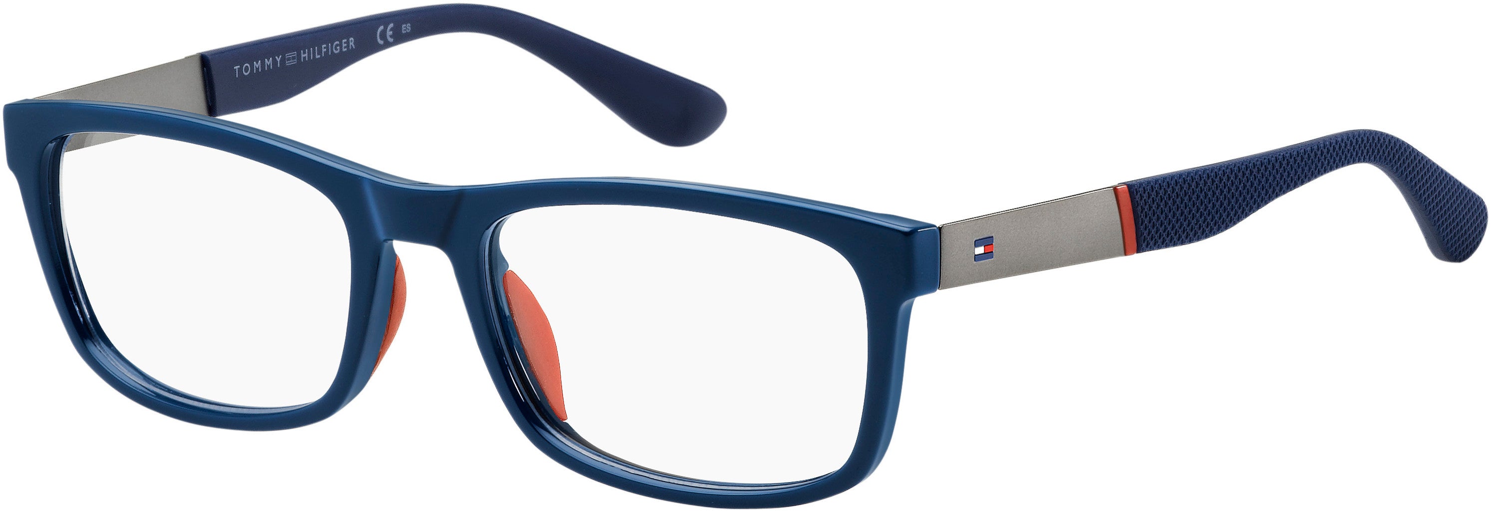 Tommy Hilfiger T. Hilfiger 1522 Rectangular Eyeglasses 0PJP-0PJP Blue (00 Demo Lens)