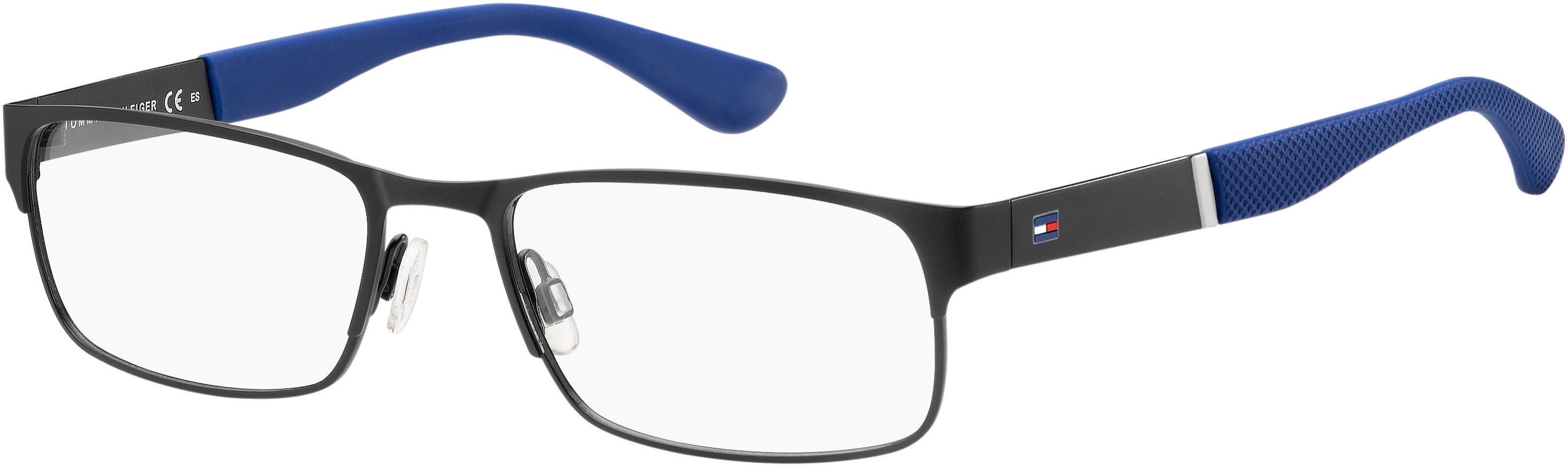 Tommy Hilfiger T. Hilfiger 1523 Rectangular Eyeglasses 0003-0003 Matte Black (00 Demo Lens)