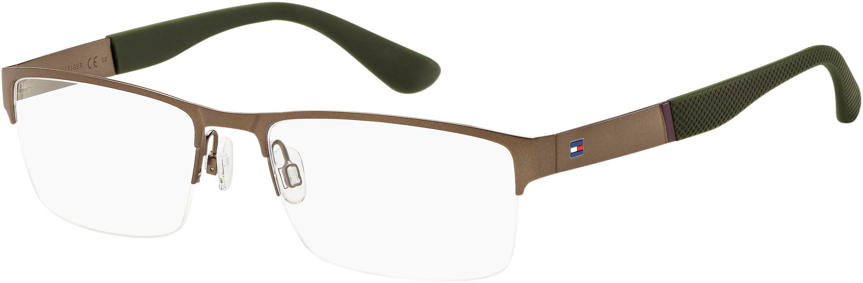 Tommy Hilfiger T. Hilfiger 1524 Rectangular Eyeglasses 009Q-009Q Brown (00 Demo Lens)