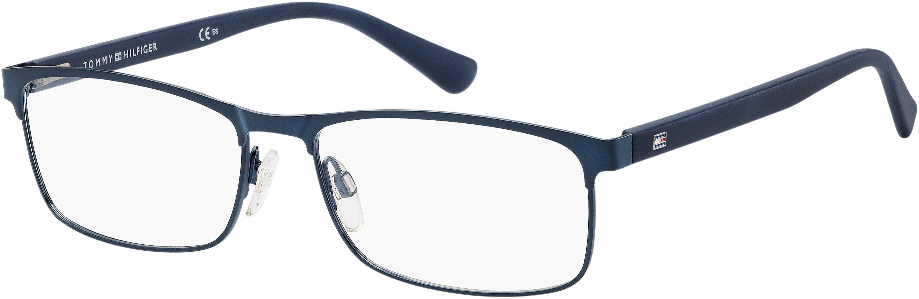 Tommy Hilfiger T. Hilfiger 1529 Rectangular Eyeglasses 0PJP-0PJP Blue (00 Demo Lens)