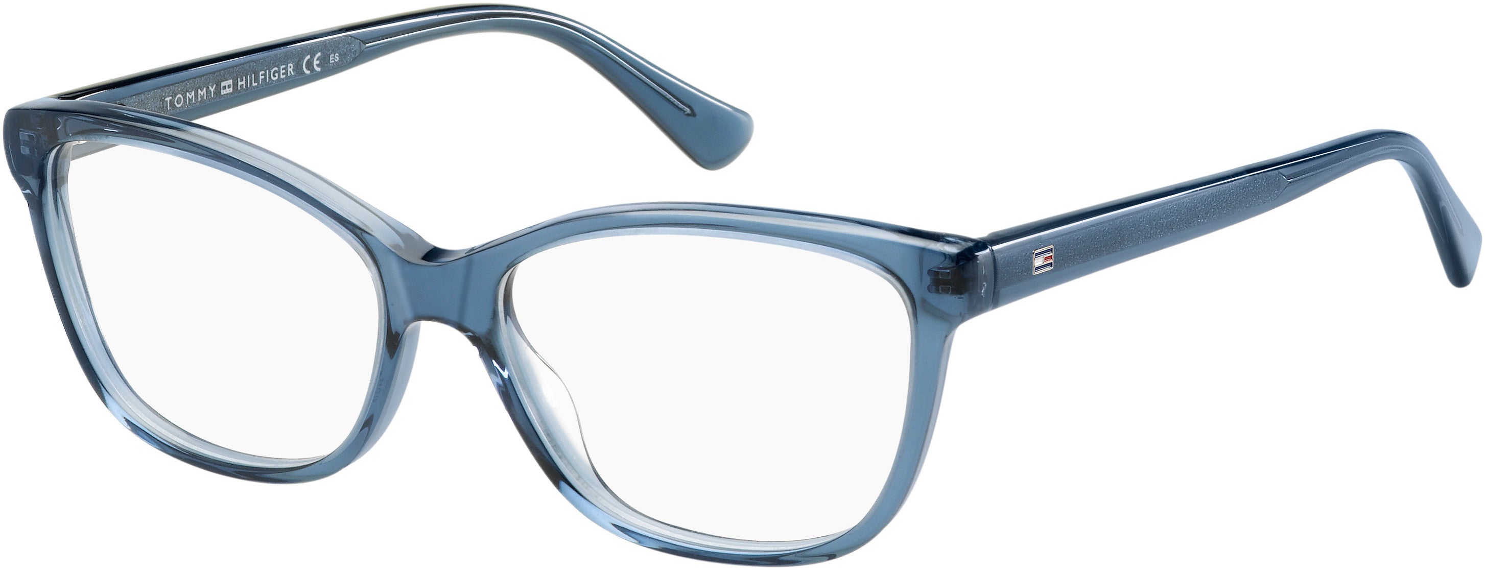 Tommy Hilfiger T. Hilfiger 1531 Rectangular Eyeglasses 0PJP-0PJP Blue (00 Demo Lens)