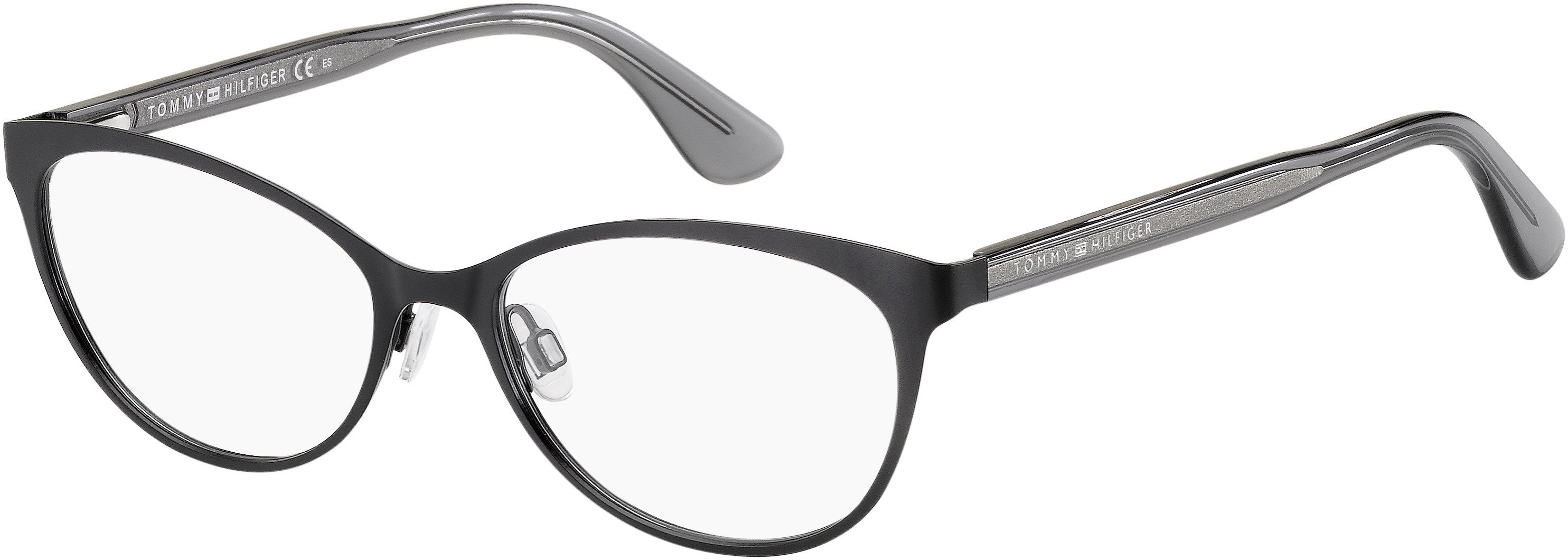Tommy Hilfiger T. Hilfiger 1554 Cat Eye/butterfly Eyeglasses 0003-0003 Matte Black (00 Demo Lens)