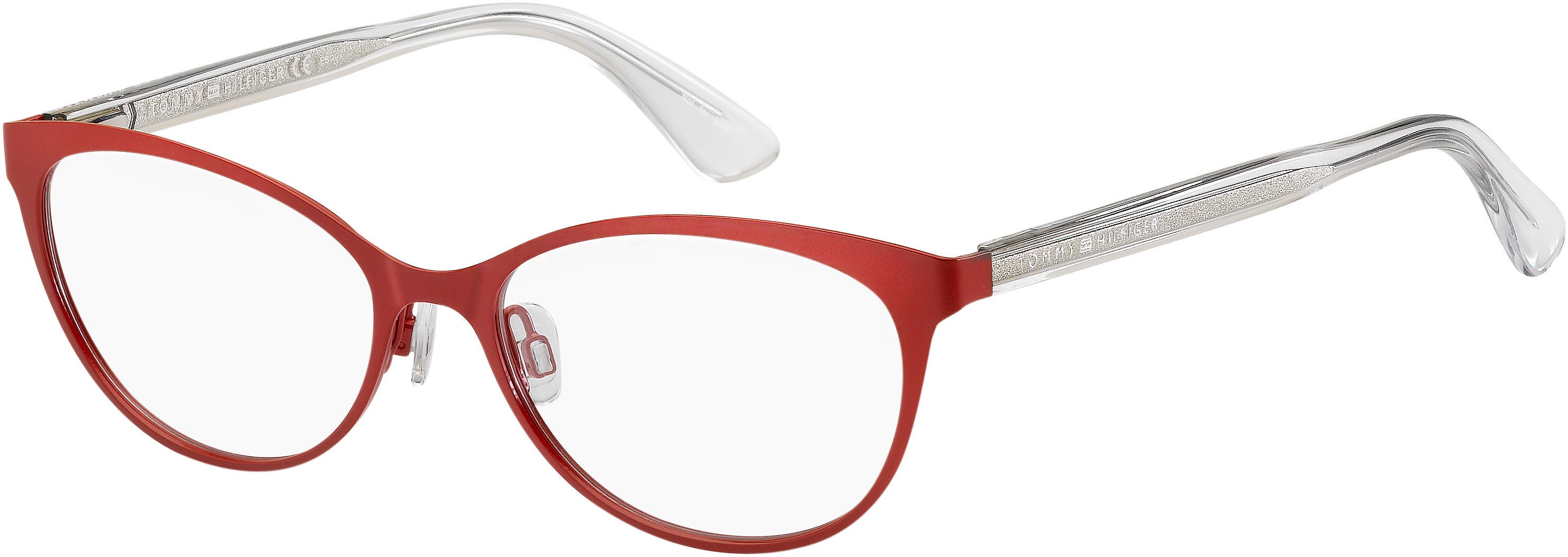 Tommy Hilfiger T. Hilfiger 1554 Cat Eye/butterfly Eyeglasses 0C9A-0C9A Red (00 Demo Lens)