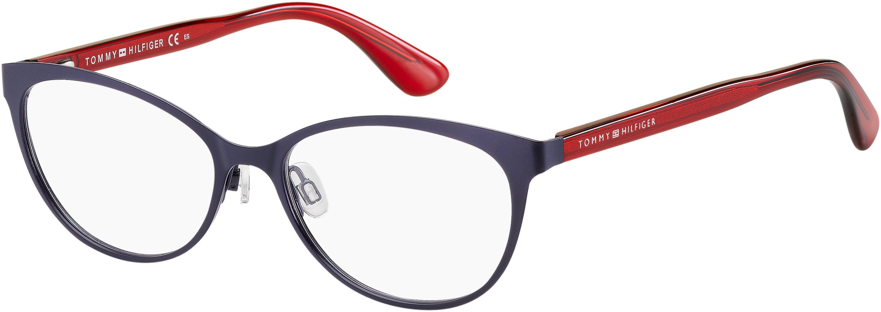 Tommy Hilfiger T. Hilfiger 1554 Cat Eye/butterfly Eyeglasses 0PJP-0PJP Blue (00 Demo Lens)