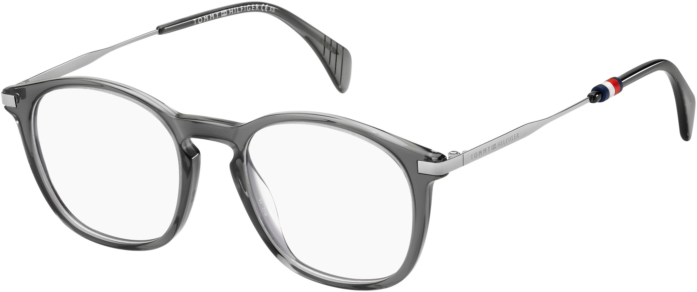 Tommy Hilfiger T. Hilfiger 1584 Oval Modified Eyeglasses 0KB7-0KB7 Gray (00 Demo Lens)