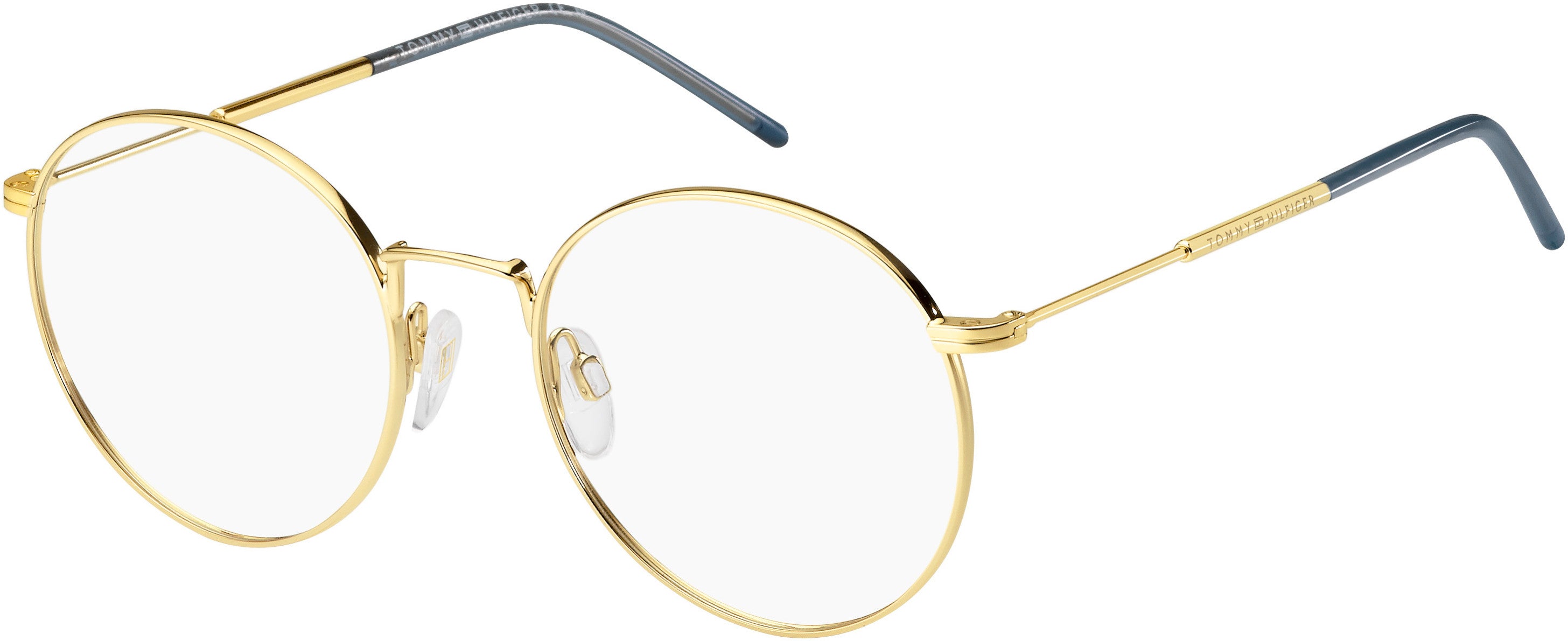 Tommy Hilfiger T. Hilfiger 1586 Oval Modified Eyeglasses 0J5G-0J5G Gold (00 Demo Lens)