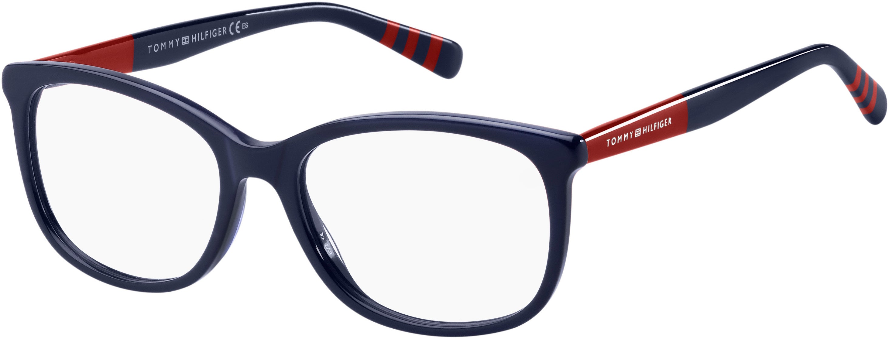 Tommy Hilfiger T. Hilfiger 1588 Rectangular Eyeglasses 0PJP-0PJP Blue (00 Demo Lens)