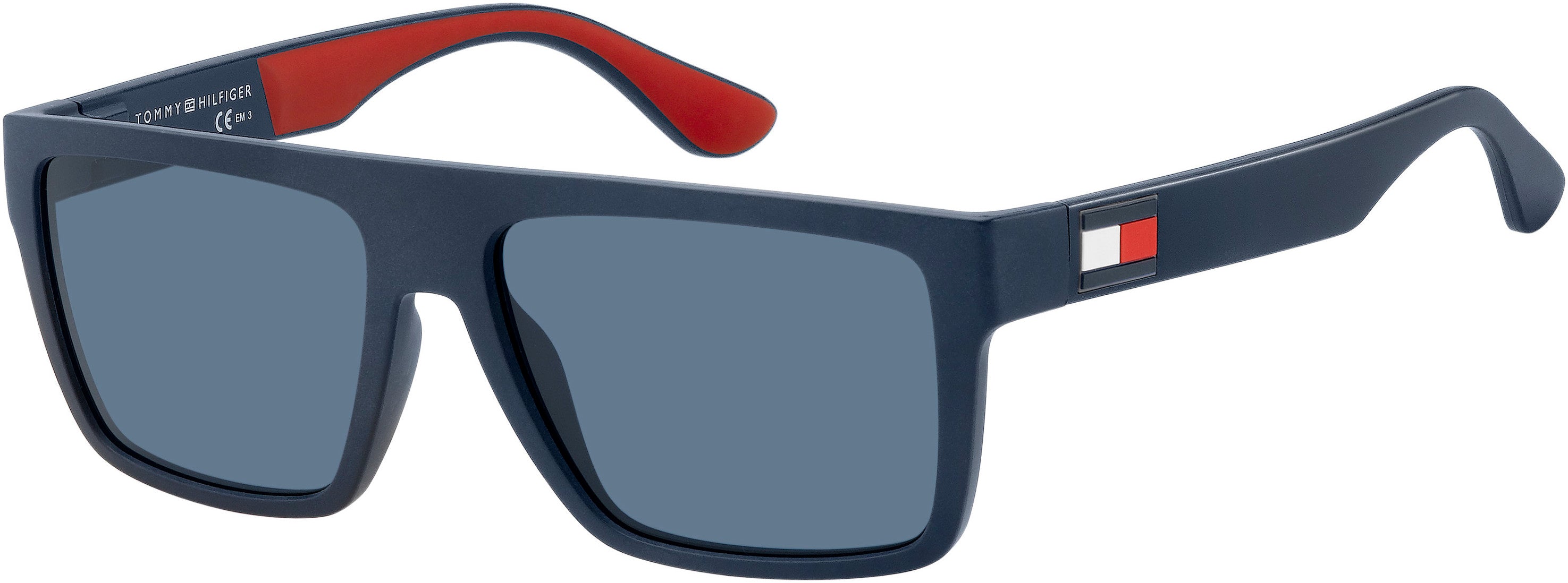 Tommy Hilfiger T. Hilfiger 1605/S Rectangular Sunglasses 0IPQ-0IPQ Matte Bl Blue (KU Blue)