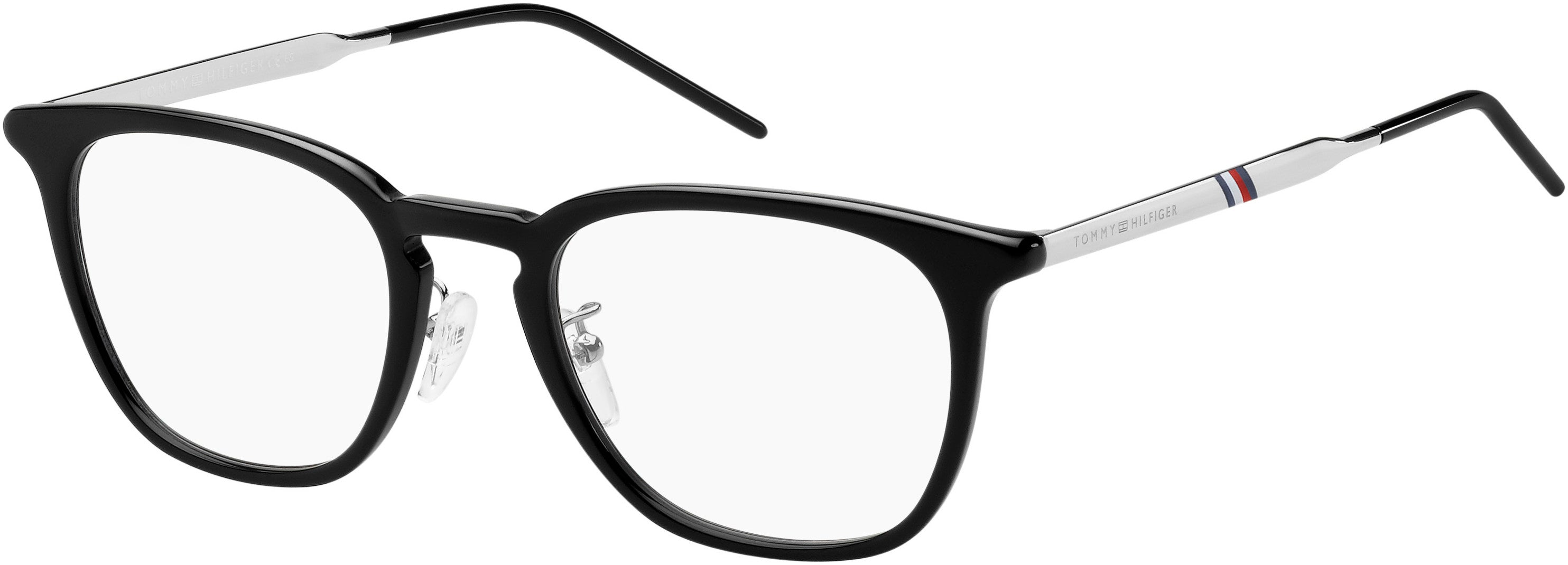 Tommy Hilfiger T. Hilfiger 1623/G Rectangular Eyeglasses 0807-0807 Black (00 Demo Lens)