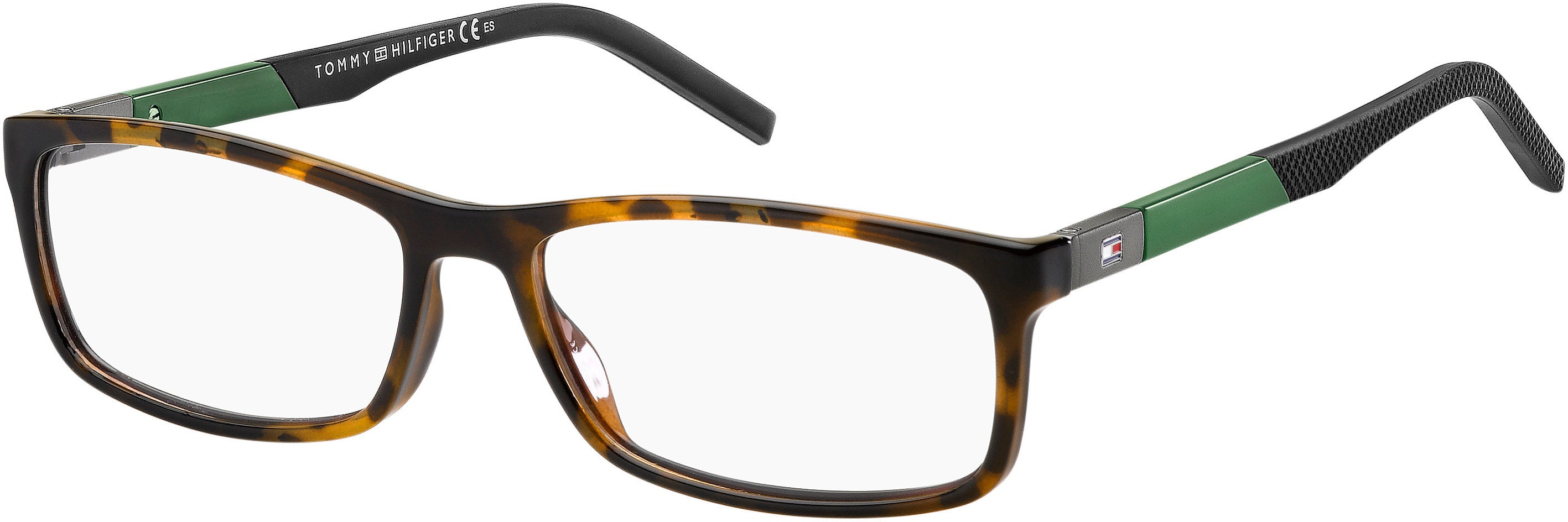 Tommy Hilfiger T. Hilfiger 1639 Rectangular Sunglasses 0086-0086 Dark Havana (00 Demo Lens)