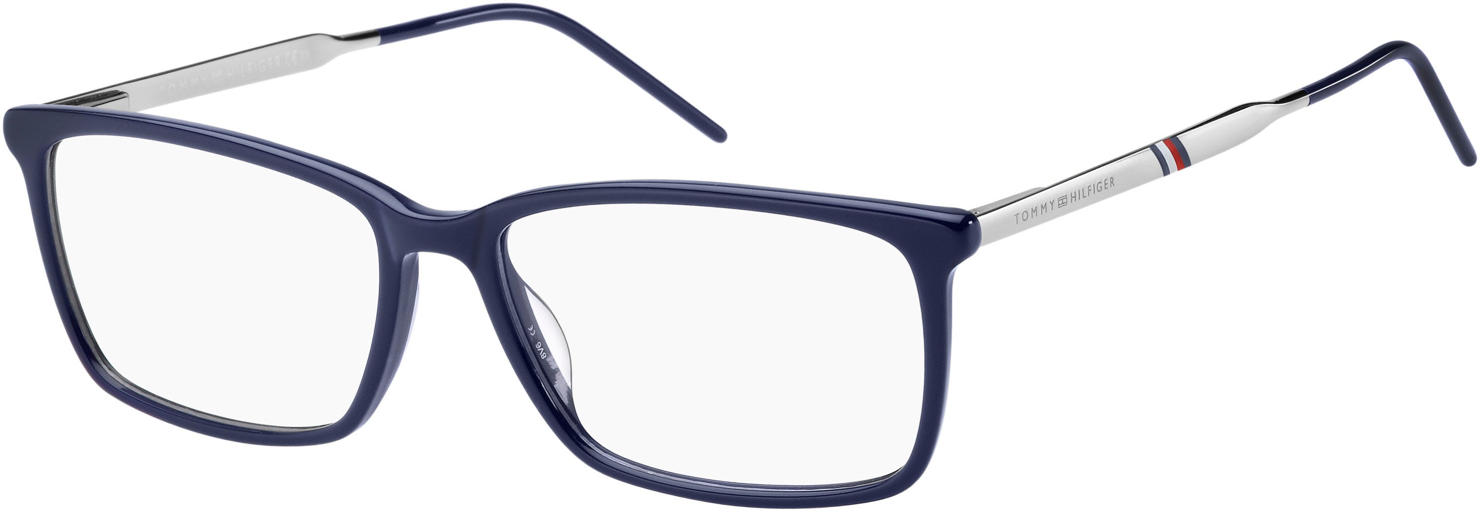 Tommy Hilfiger T. Hilfiger 1641 Rectangular Eyeglasses 0PJP-0PJP Blue (00 Demo Lens)