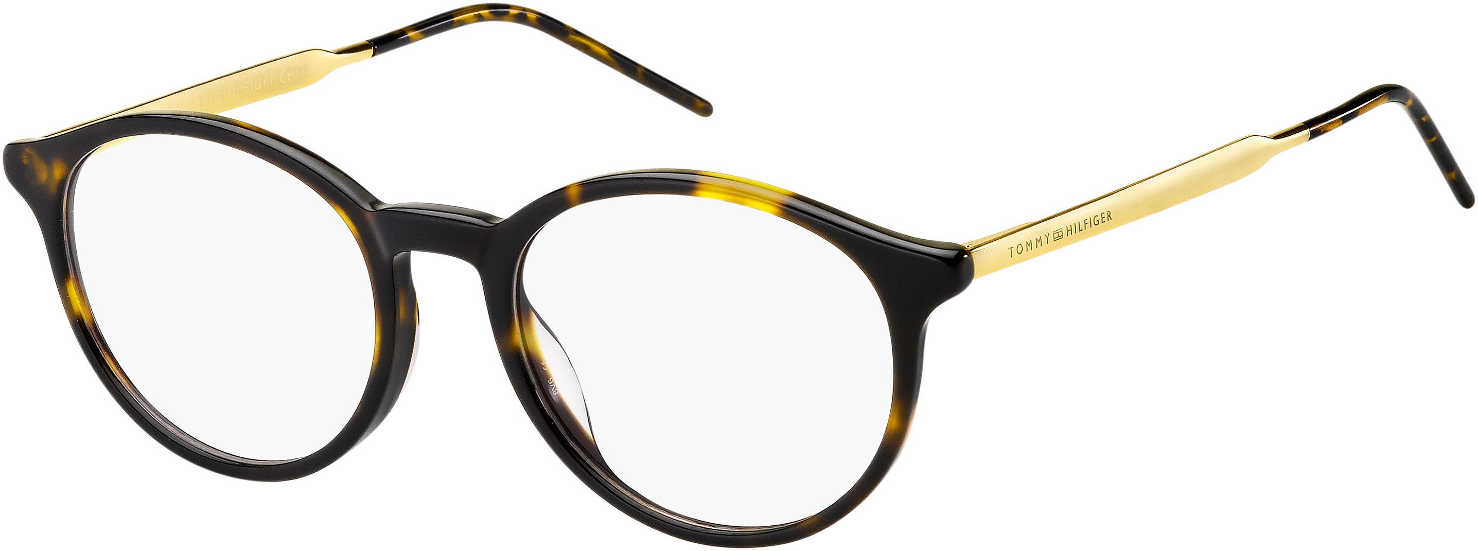 Tommy Hilfiger T. Hilfiger 1642 Tea Cup Eyeglasses 0086-0086 Dark Havana (00 Demo Lens)