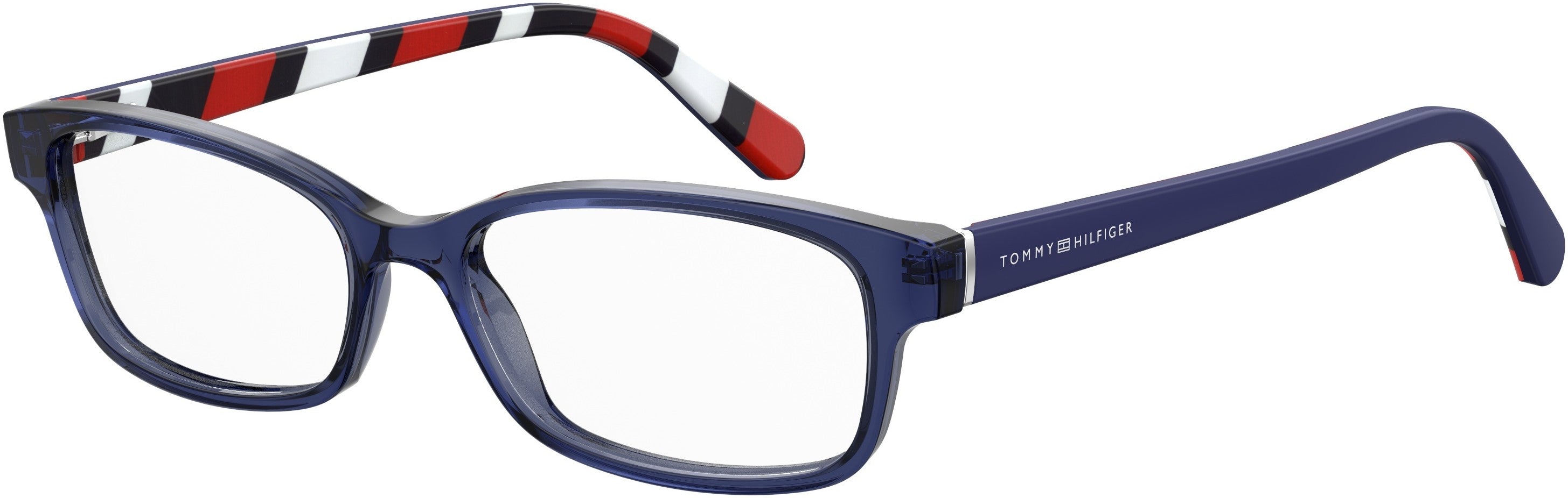 Tommy Hilfiger T. Hilfiger 1685 Rectangular Eyeglasses 0PJP-0PJP Blue (00 Demo Lens)