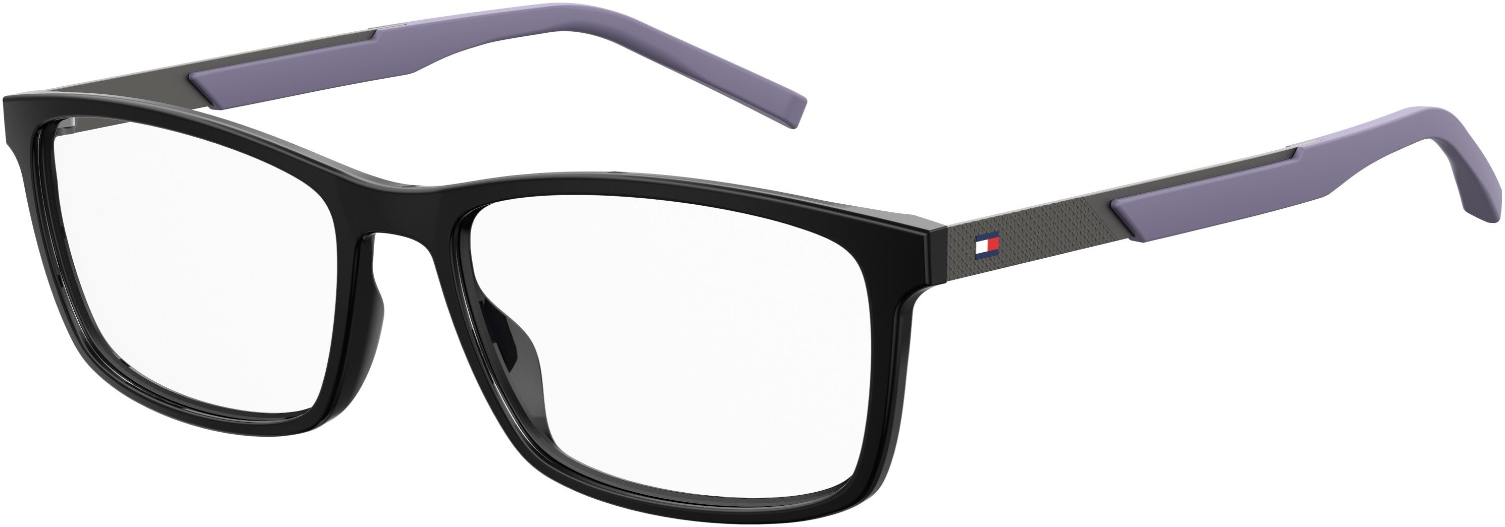 Tommy Hilfiger T. Hilfiger 1694 Rectangular Eyeglasses 0807-0807 Black (00 Demo Lens)