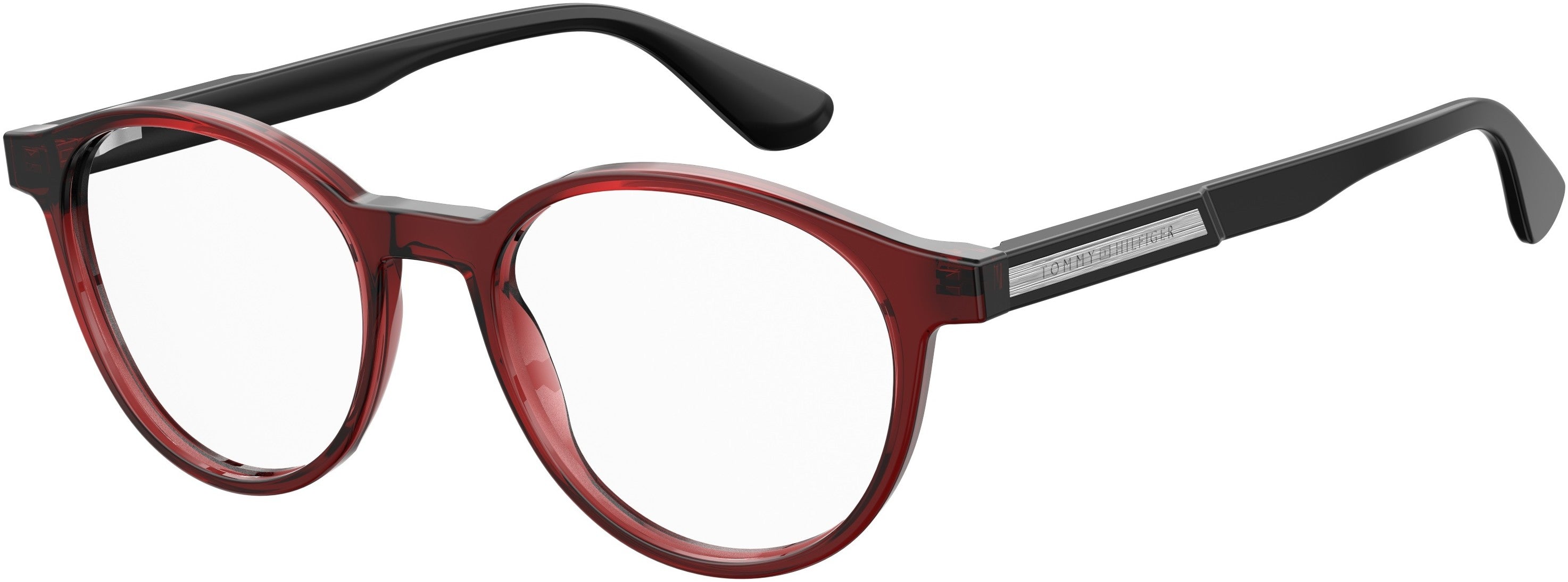 Tommy Hilfiger T. Hilfiger 1703 Tea Cup Eyeglasses 00A4-00A4 Red Black (00 Demo Lens)