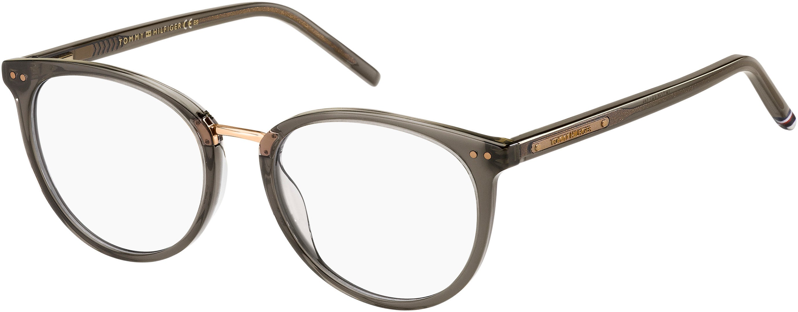 Tommy Hilfiger T. Hilfiger 1734 Tea Cup Eyeglasses 0KB7-0KB7 Gray (00 Demo Lens)