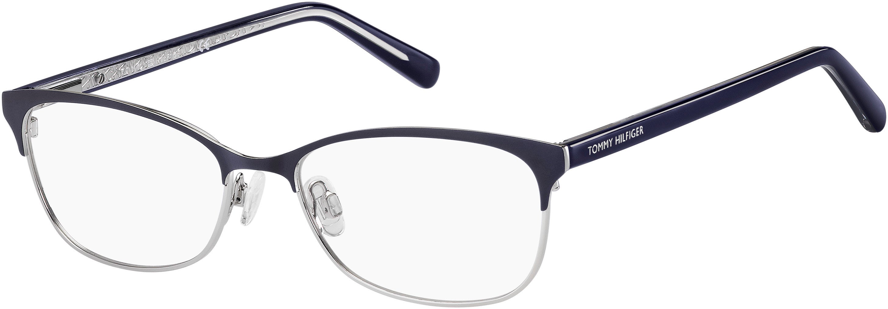 Tommy Hilfiger T. Hilfiger 1777 Cat Eye/butterfly Eyeglasses 0OXZ-0OXZ Blue Crystal (00 Demo Lens)