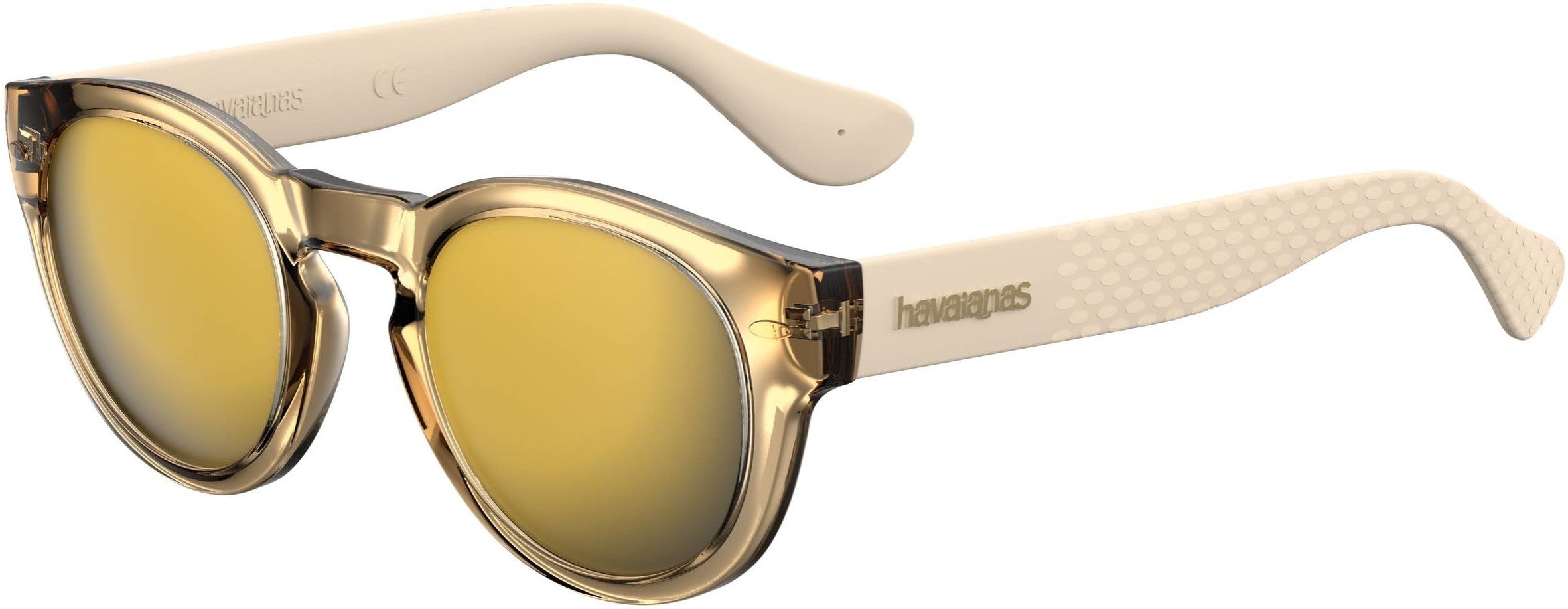Havaianas Trancoso/M Tea Cup Sunglasses 0J5G-0J5G Gold (JO Gray Gold Mirro)