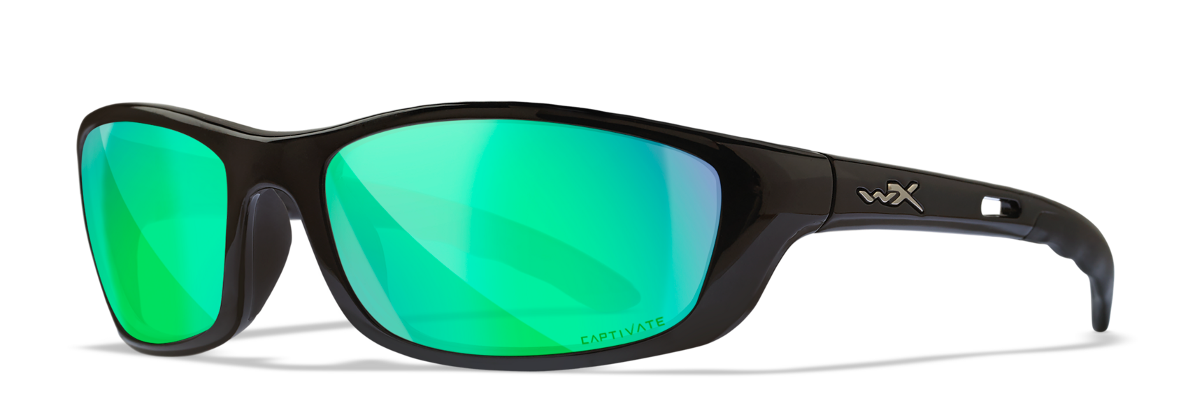 Wiley X P-17 Oval Sunglasses  Gloss Black 61-18-120
