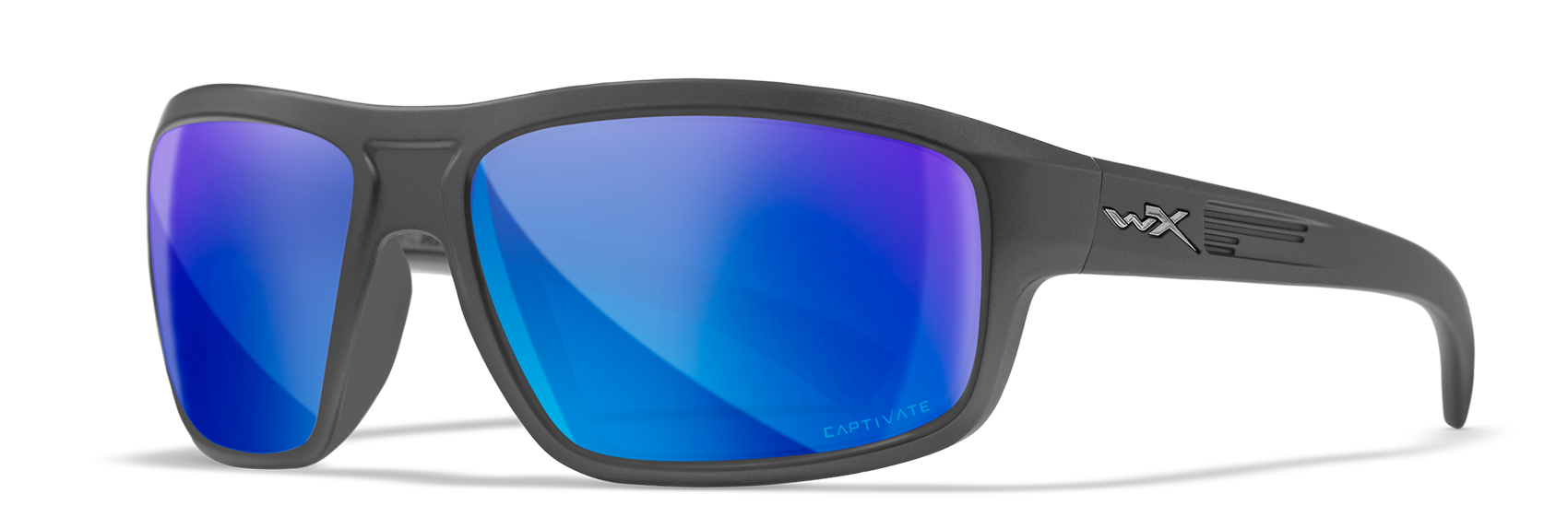 Wiley X WX CONTEND Oval Sunglasses  Matte Graphite 62-17-130