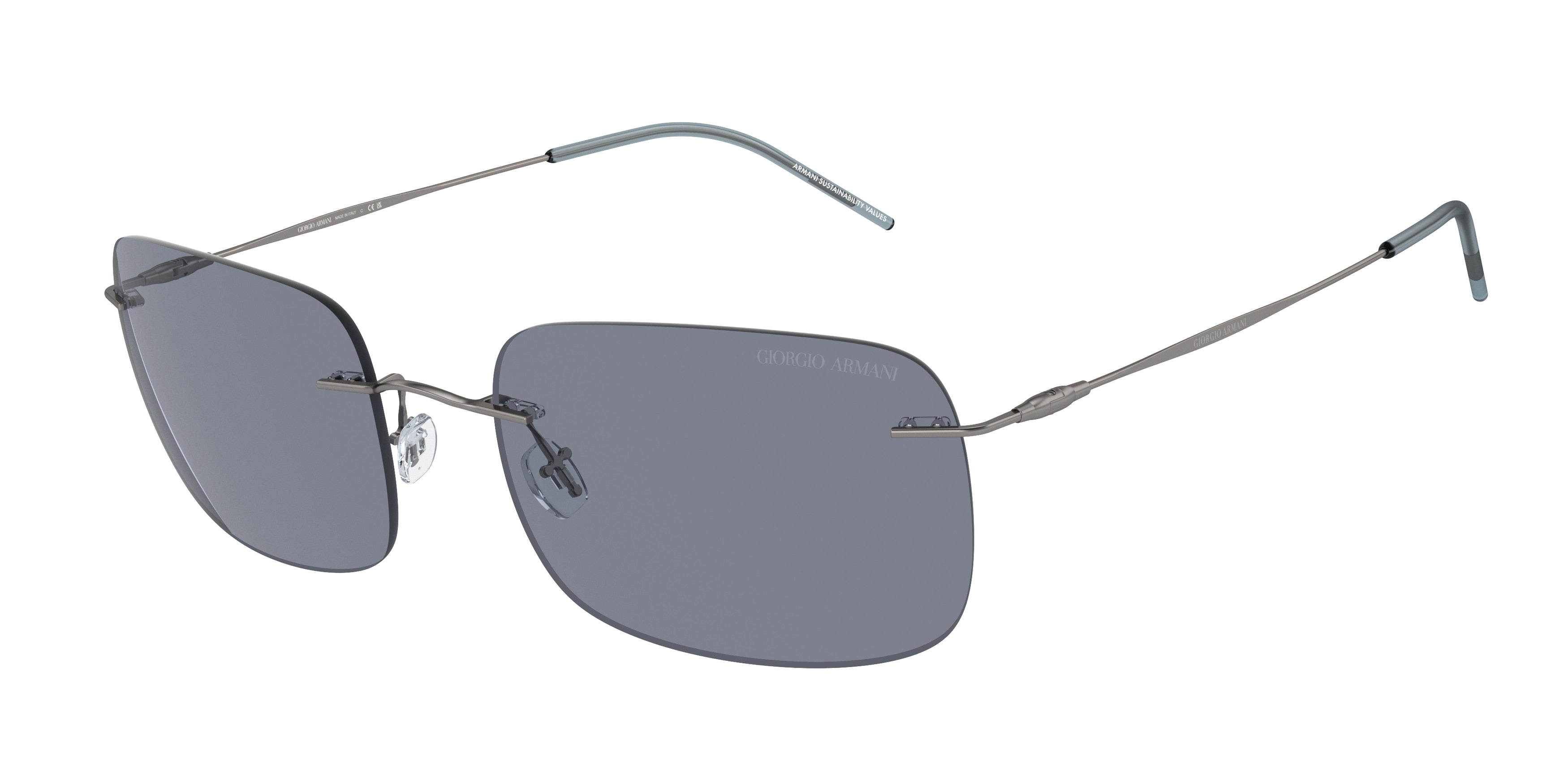 Giorgio Armani AR1512M Pillow Sunglasses  300319-Matte Gunmetal 58-145-19 - Color Map Grey
