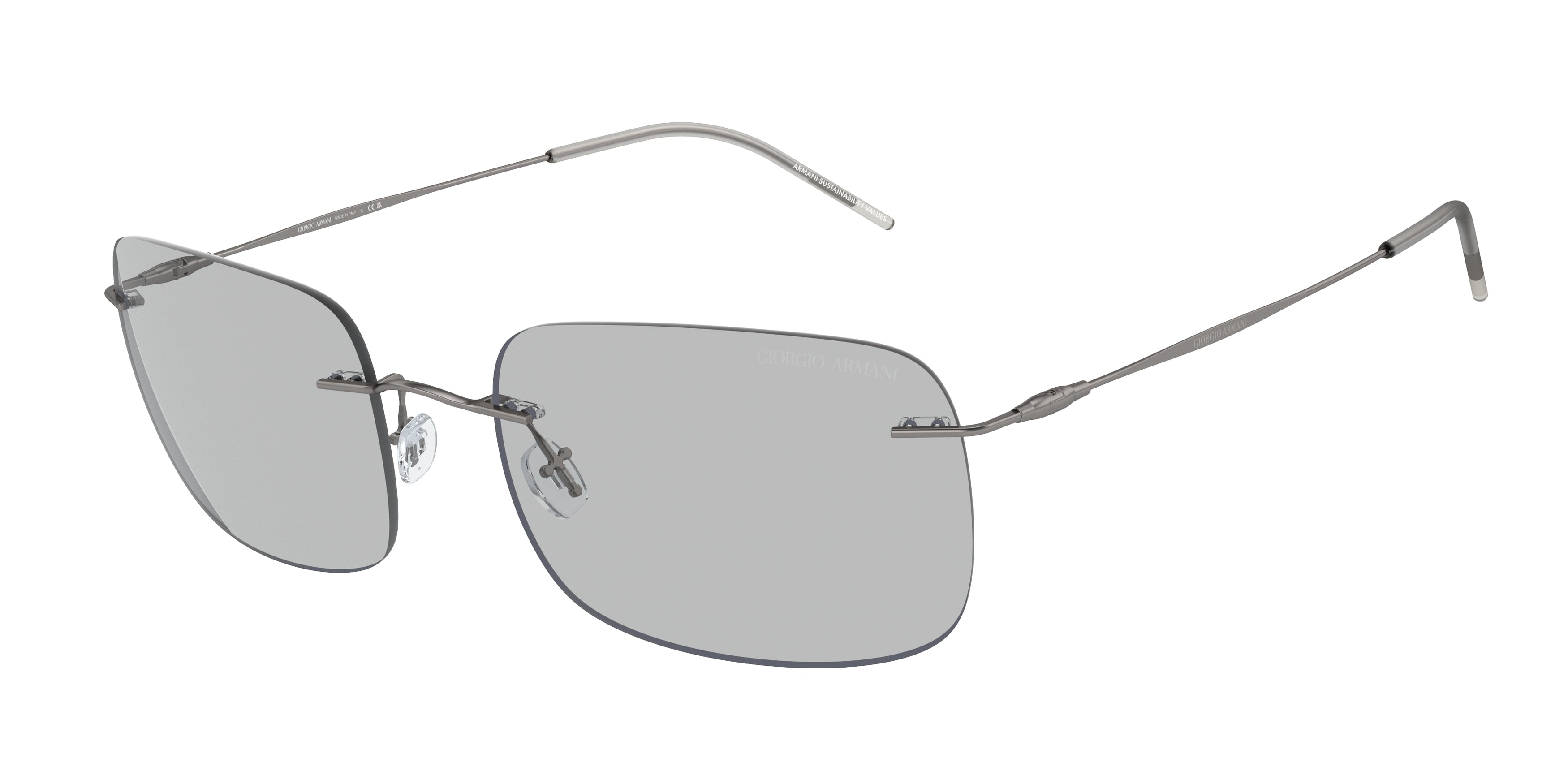 Giorgio Armani AR1512M Pillow Sunglasses  300387-Matte Gunmetal 58-145-19 - Color Map Grey