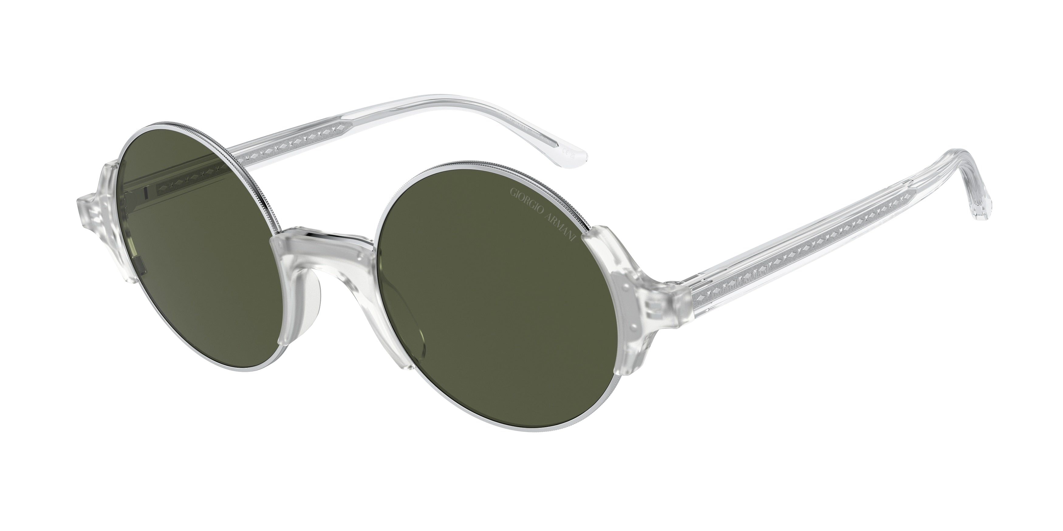 Giorgio Armani AR326SM Pillow Sunglasses  599931-Silver 48-140-21 - Color Map Silver