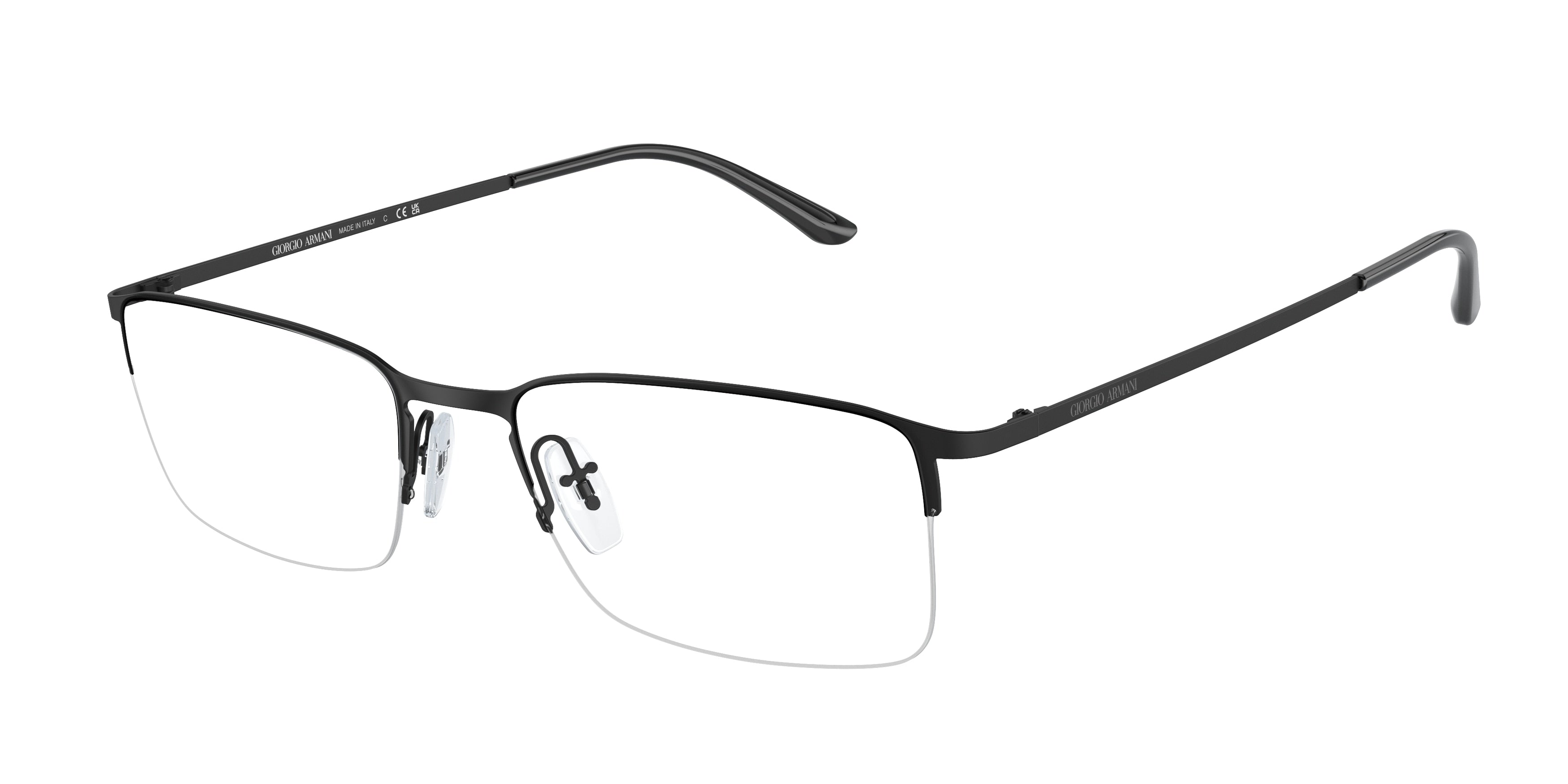 Giorgio Armani AR5010 Rectangle Eyeglasses  3001-Matte Black 54-140-18 - Color Map Black