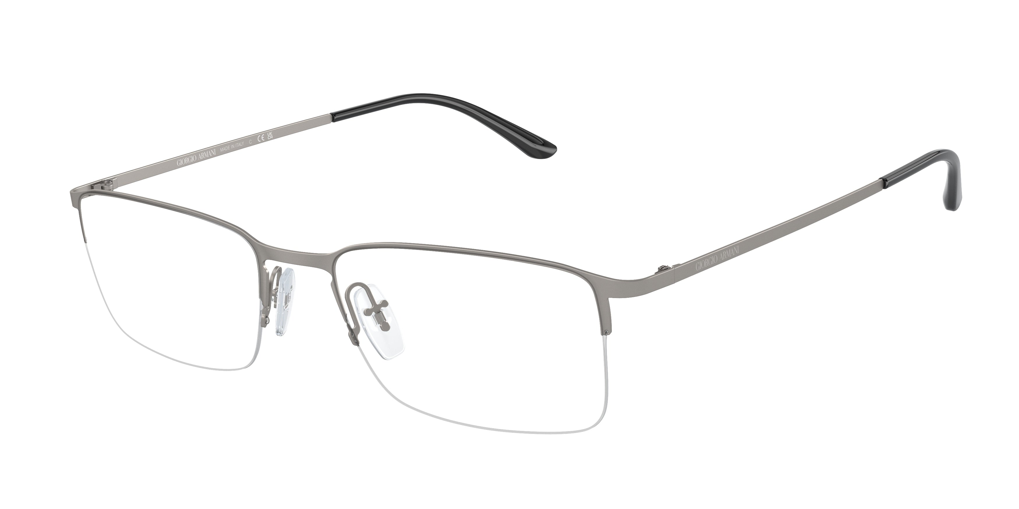 Giorgio Armani AR5010 Rectangle Eyeglasses  3037-Matte Brushed Golden Gunmetal 54-140-18 - Color Map Gold