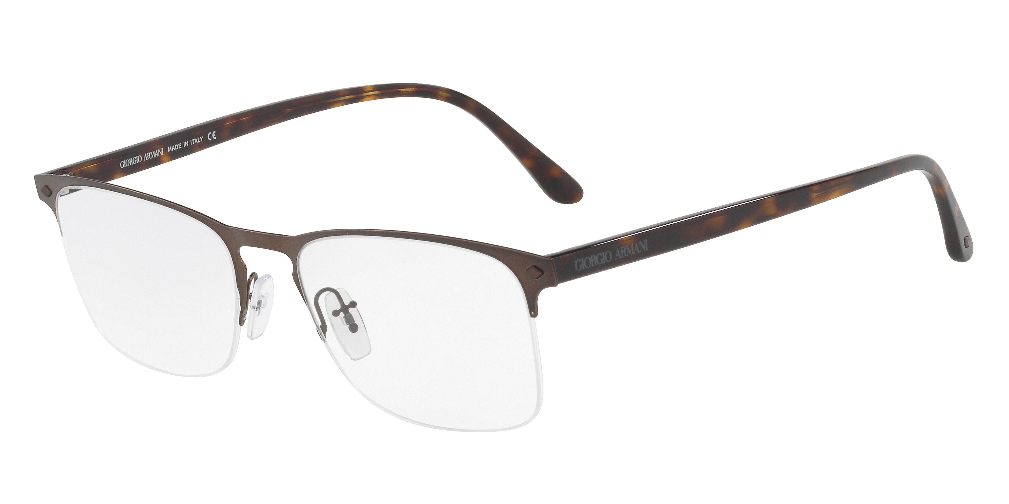 Giorgio Armani AR5075 Rectangle Eyeglasses  3191-Matte Brown 53-150-18 - Color Map Brown