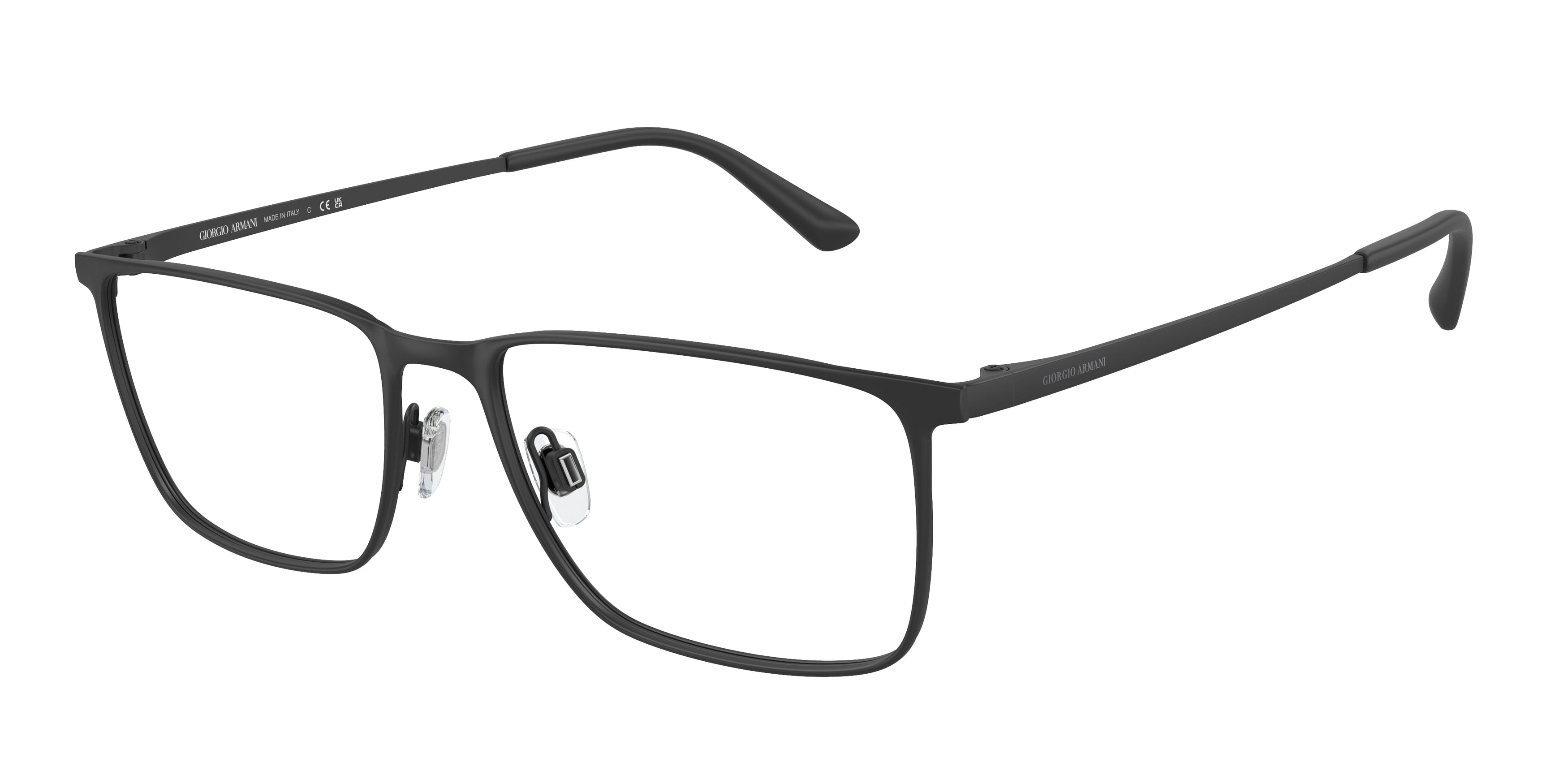 Giorgio Armani AR5080 Rectangle Eyeglasses  3001-Matte Black 55-145-17 - Color Map Black