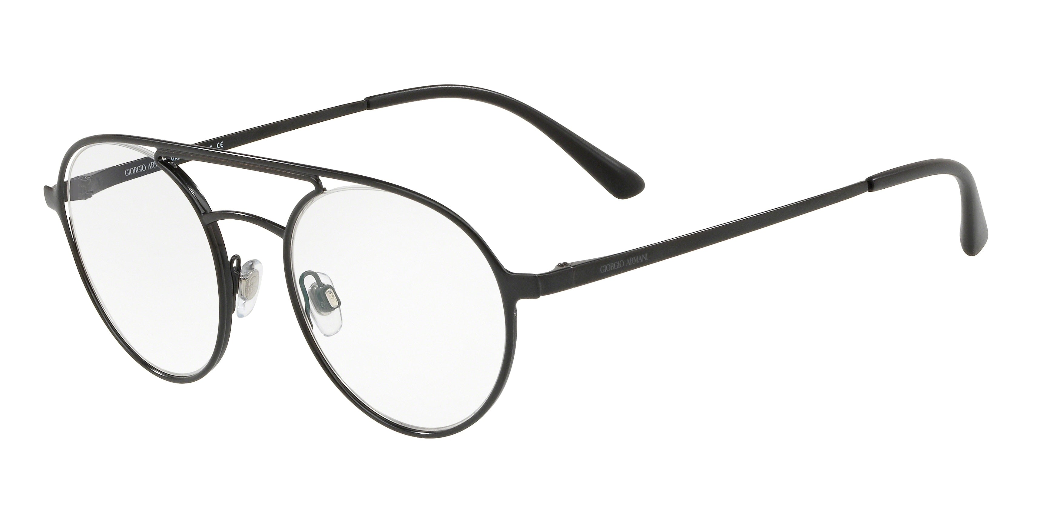 Giorgio Armani AR5081 Round Eyeglasses  3001-Matte Black 50-145-21 - Color Map Black