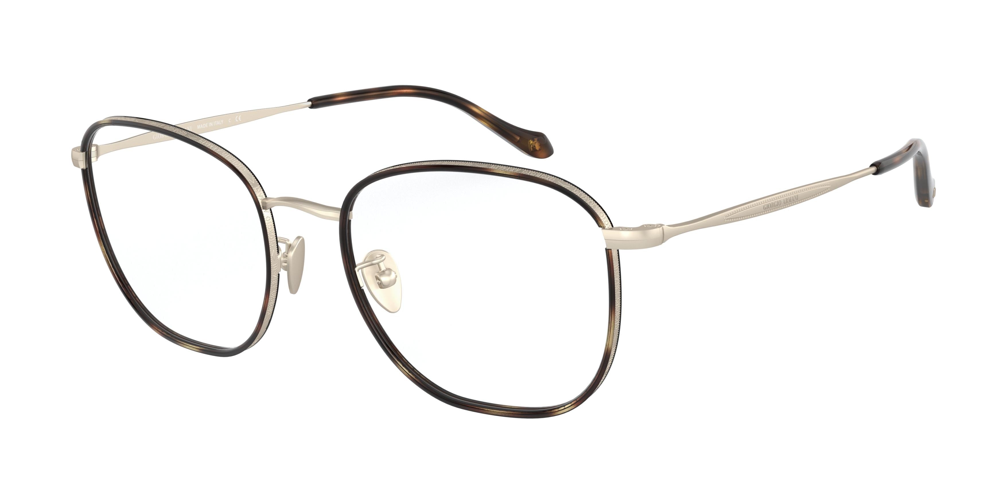 Giorgio Armani AR5105J Square Eyeglasses  3002-Brown Havana 52-145-20 - Color Map Brown