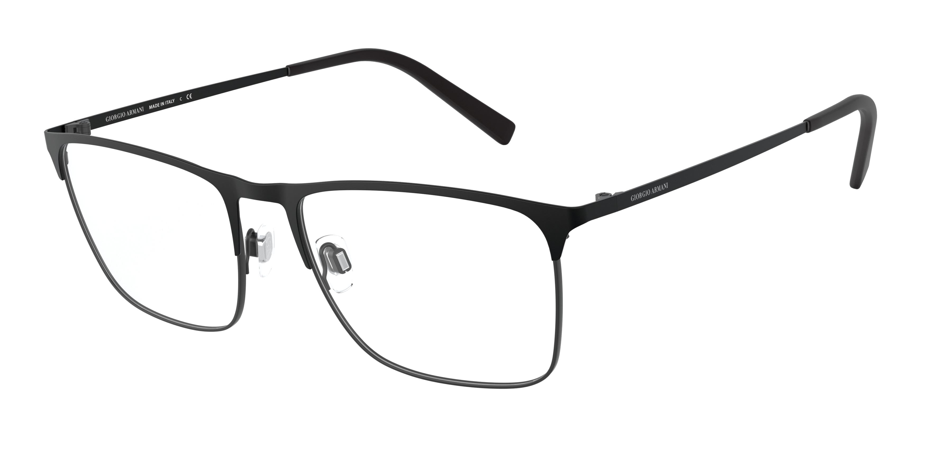 Giorgio Armani AR5106 Rectangle Eyeglasses  3001-Matte Black 54-145-18 - Color Map Black