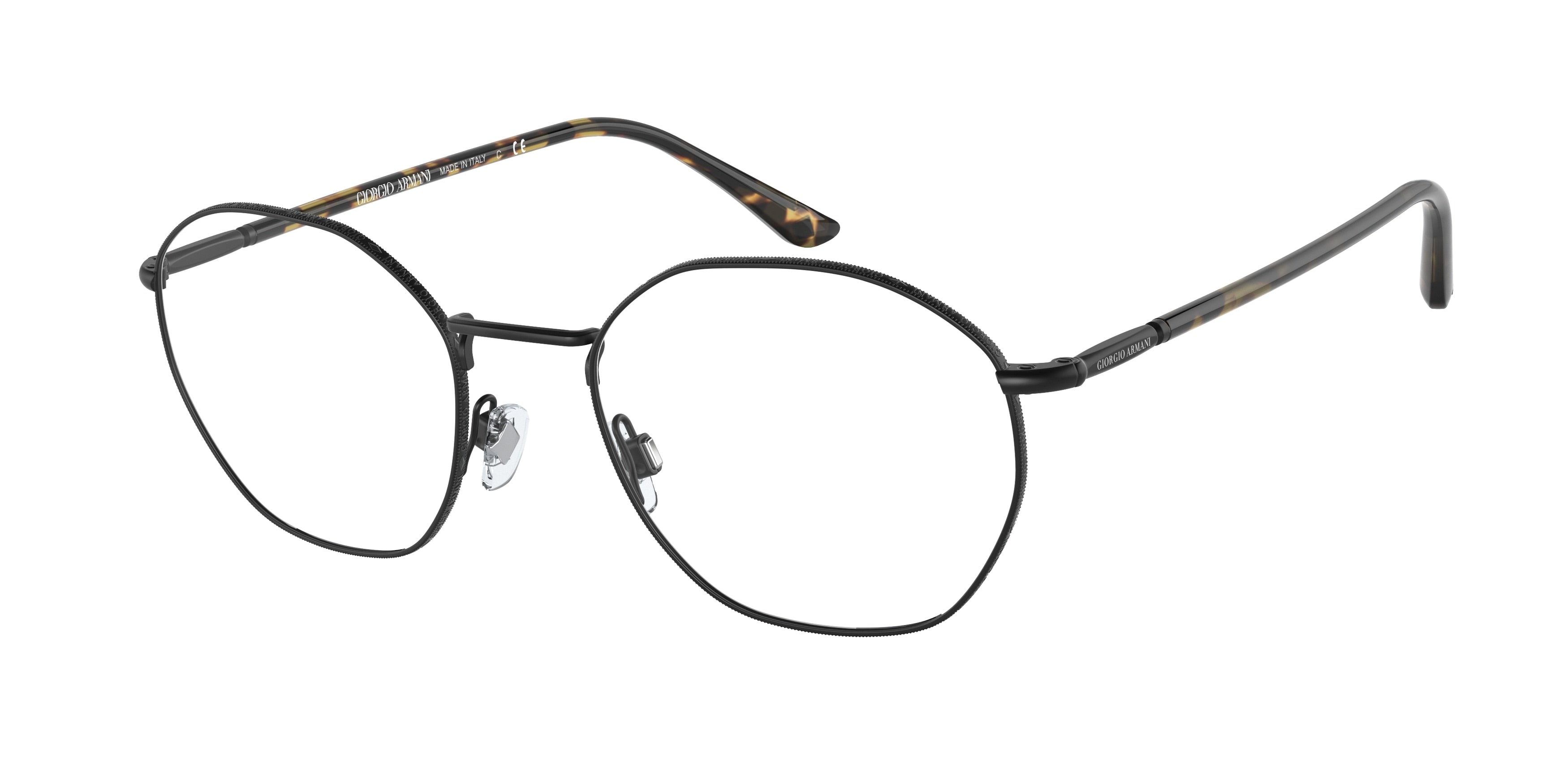 Giorgio Armani AR5107 Square Eyeglasses  3001-Matte Black 52-145-20 - Color Map Black