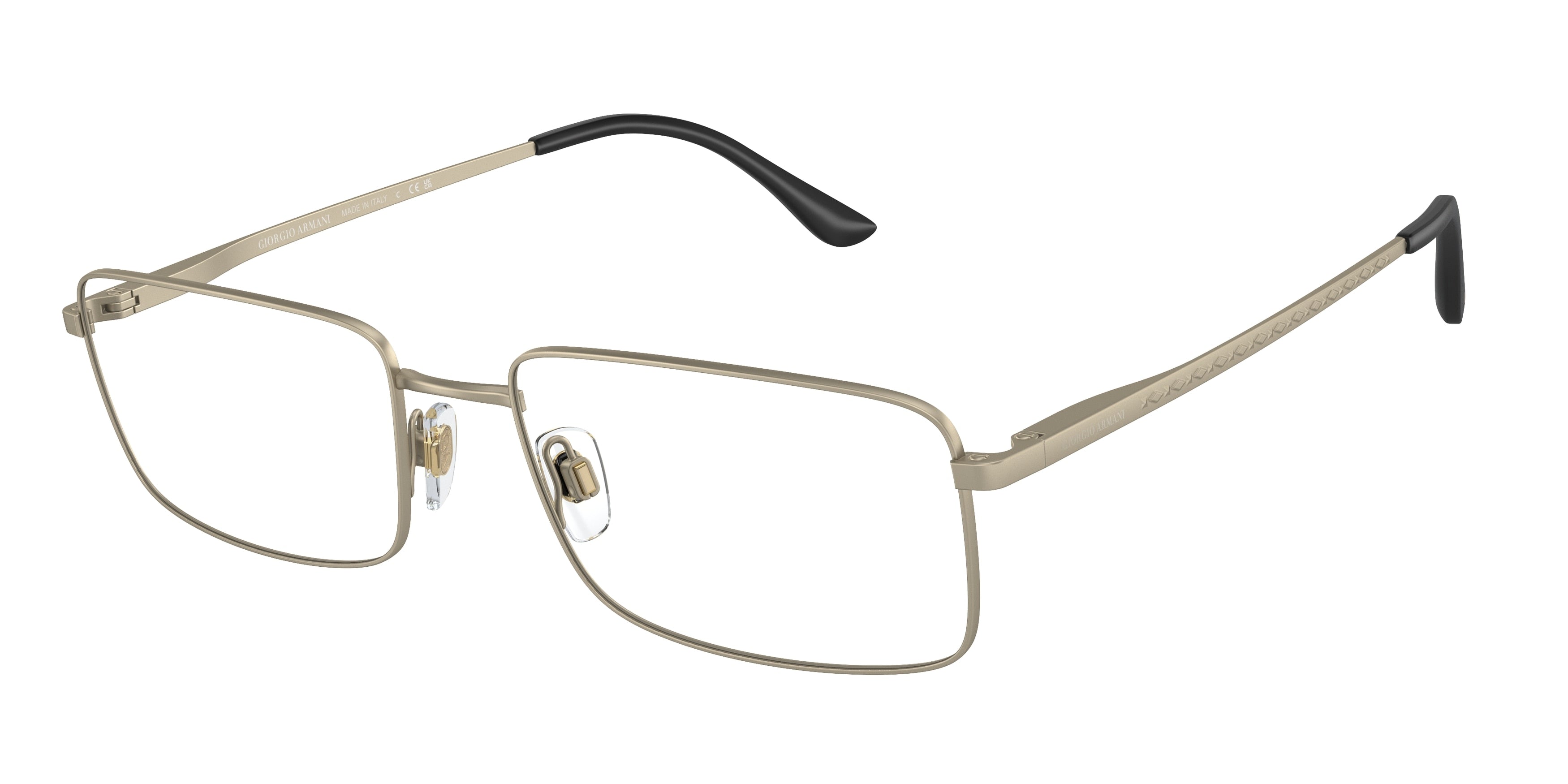 Giorgio Armani AR5108 Rectangle Eyeglasses  3002-Matte Pale Gold 59-150-19 - Color Map Gold