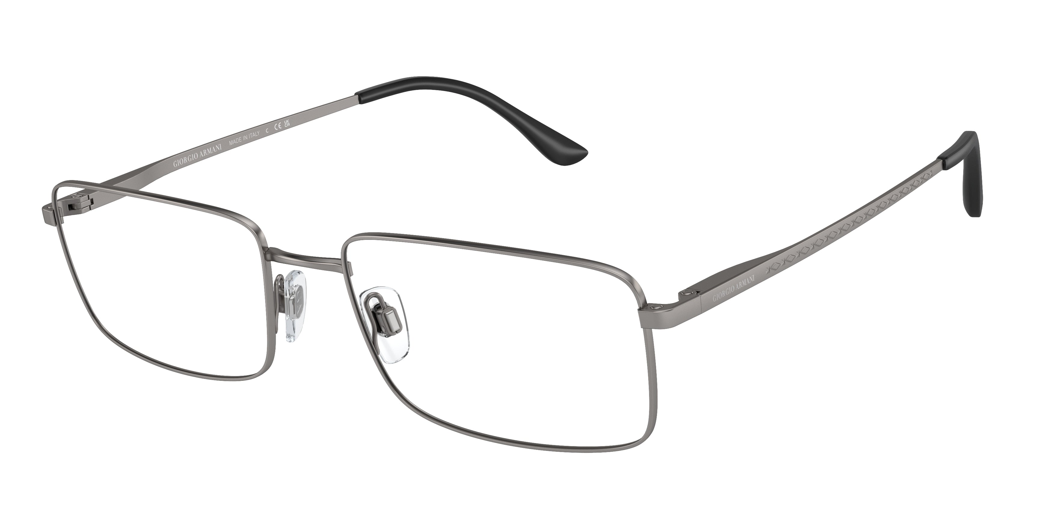 Giorgio Armani AR5108 Rectangle Eyeglasses  3003-Matte Gunmetal 59-150-19 - Color Map Grey