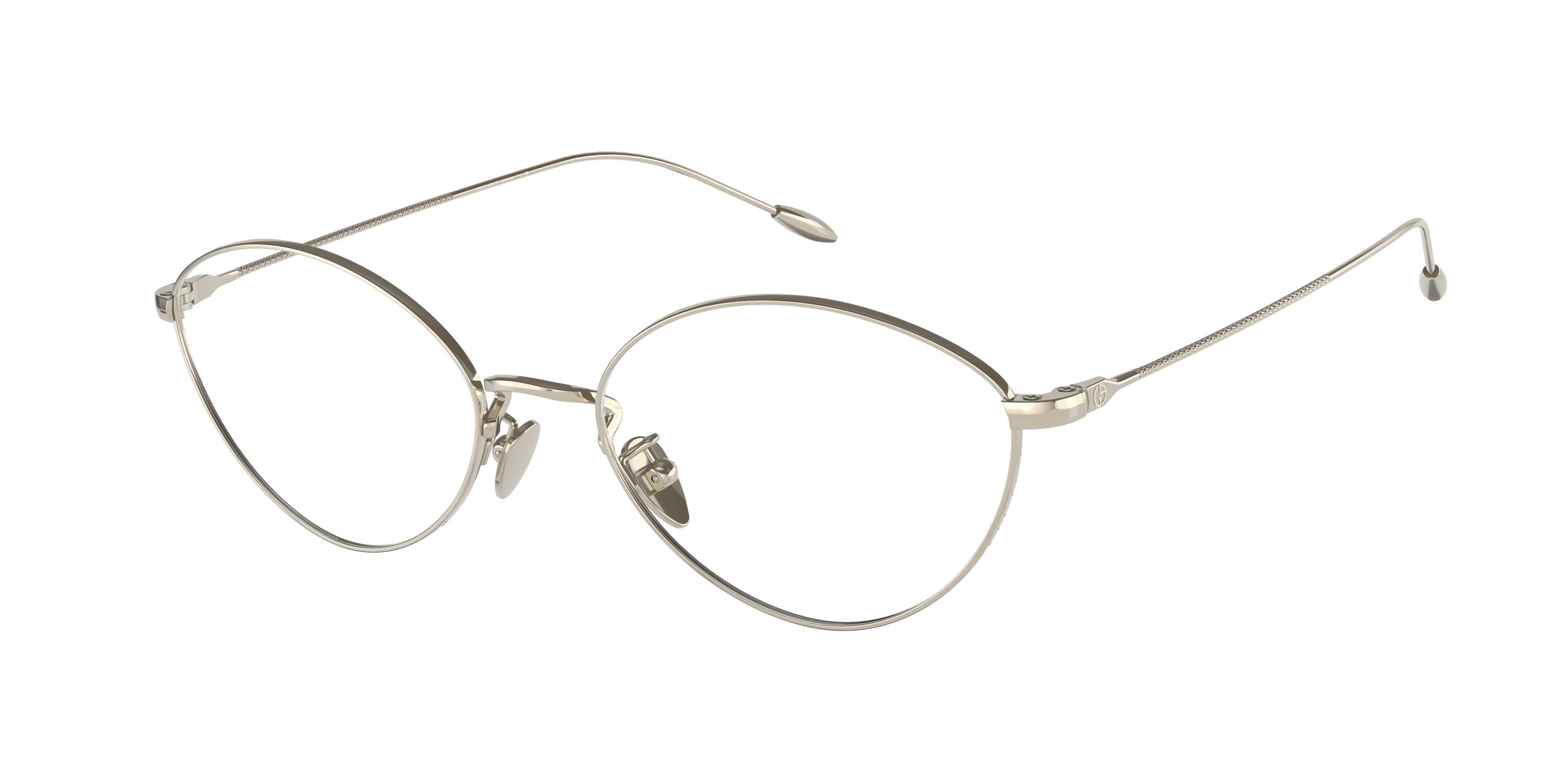 Giorgio Armani AR5109 Oval Eyeglasses  3013-Pale Gold 53-140-18 - Color Map Gold