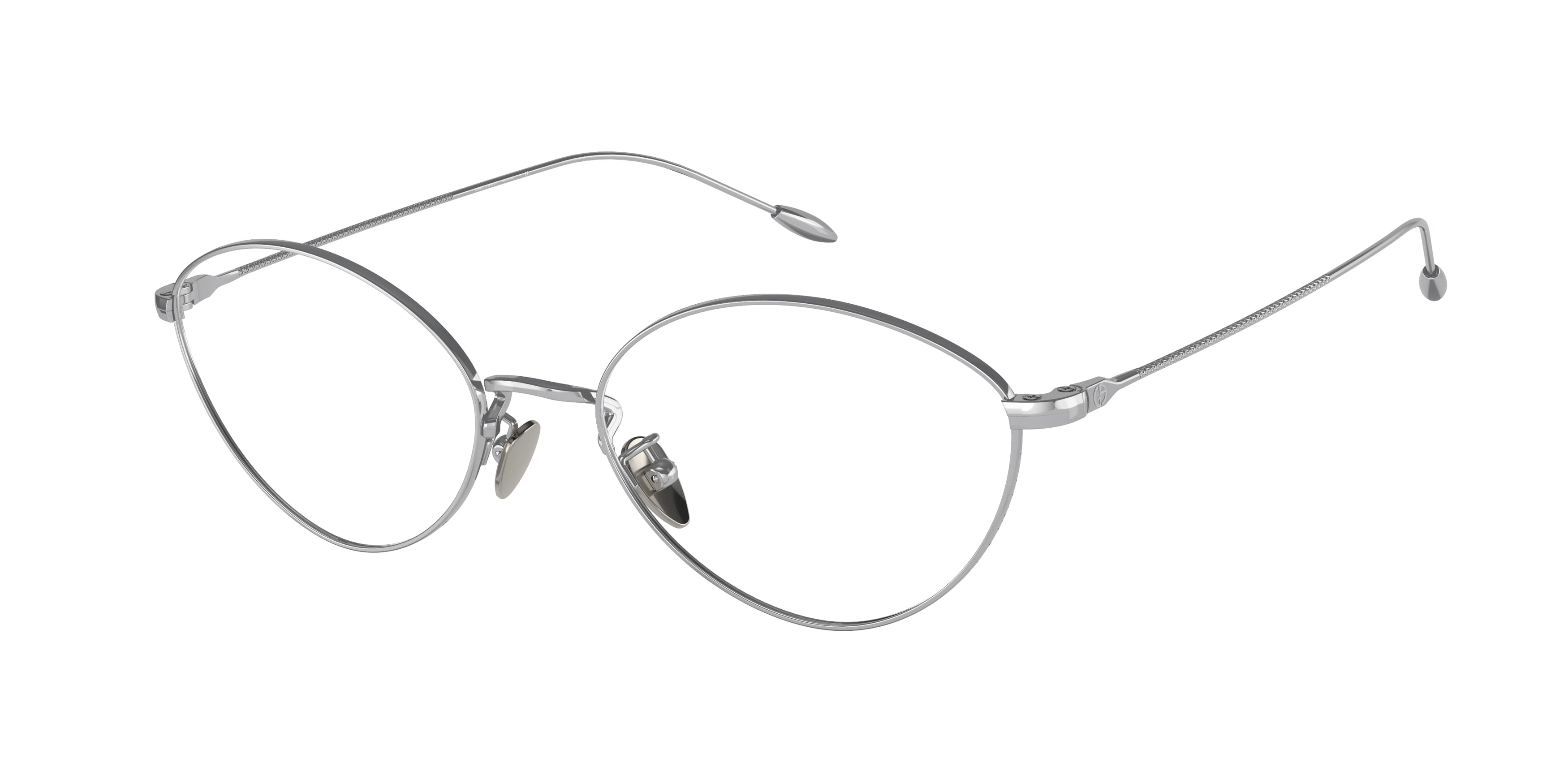 Giorgio Armani AR5109 Oval Eyeglasses  3015-Silver 53-140-18 - Color Map Silver