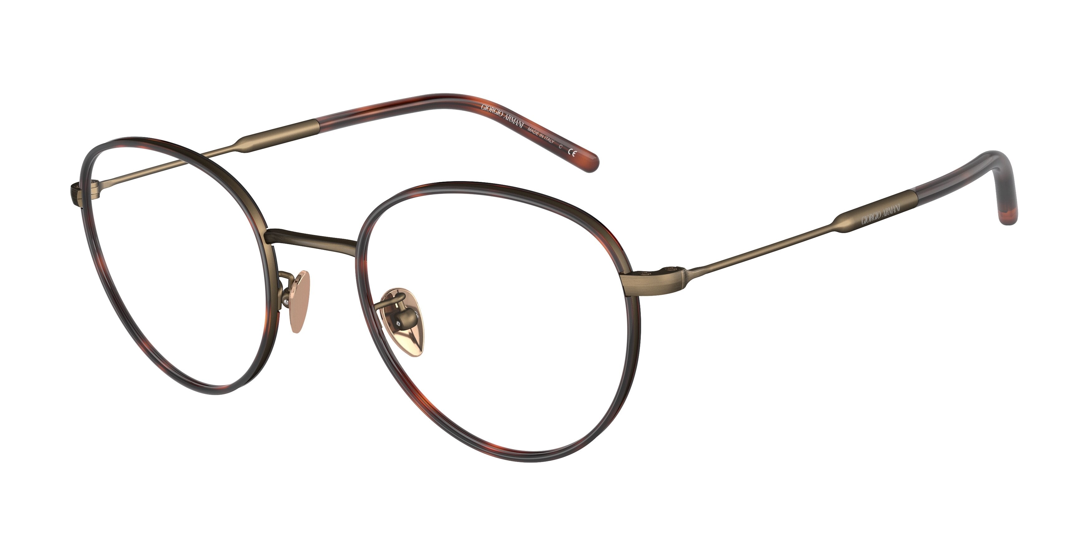 Giorgio Armani AR5111J Pillow Eyeglasses  3259-Brushed Bronze 50-145-22 - Color Map Brown
