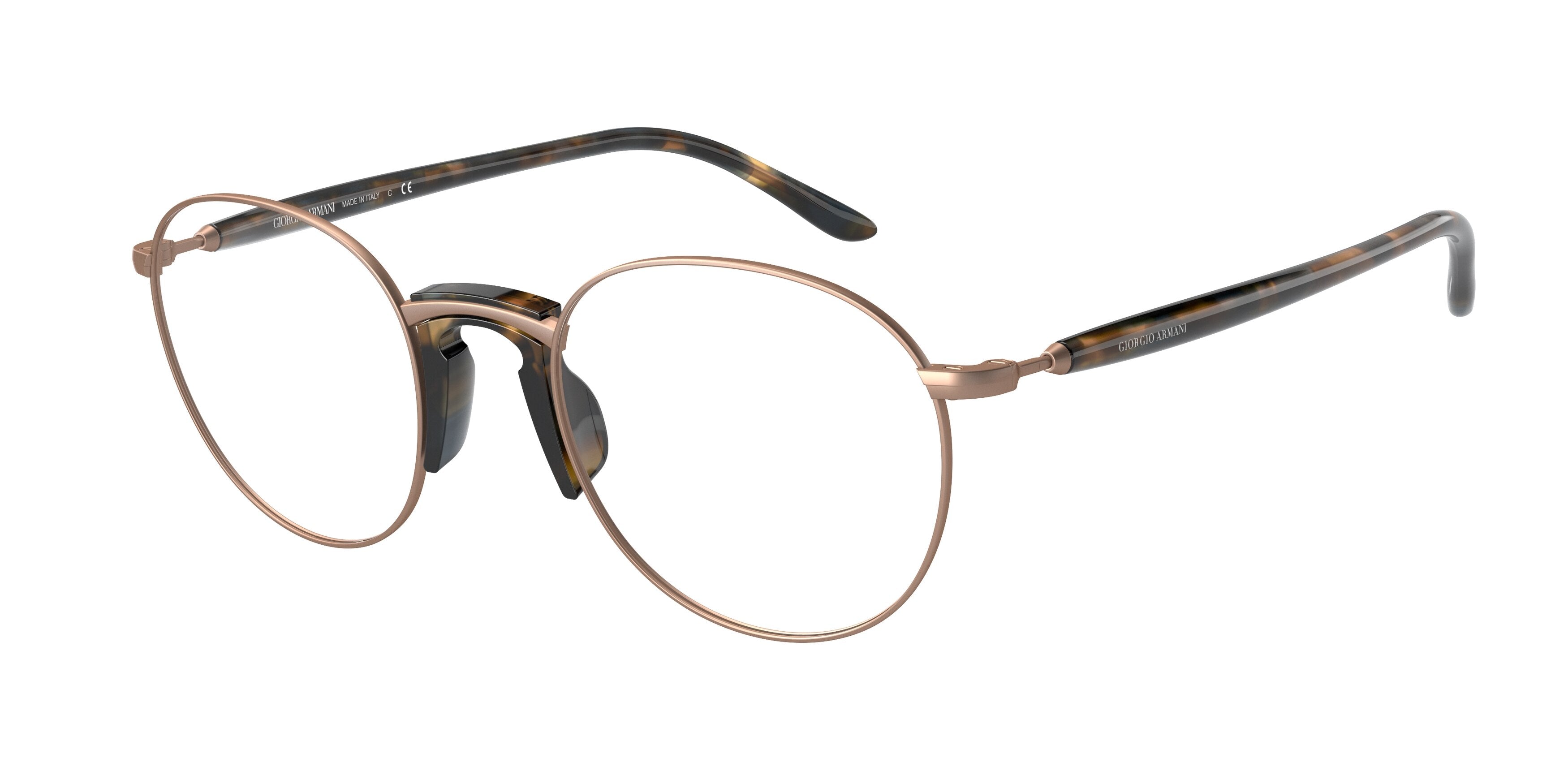 Giorgio Armani AR5117 Phantos Eyeglasses  3004-Matte Rose Gold 51-145-22 - Color Map Gold