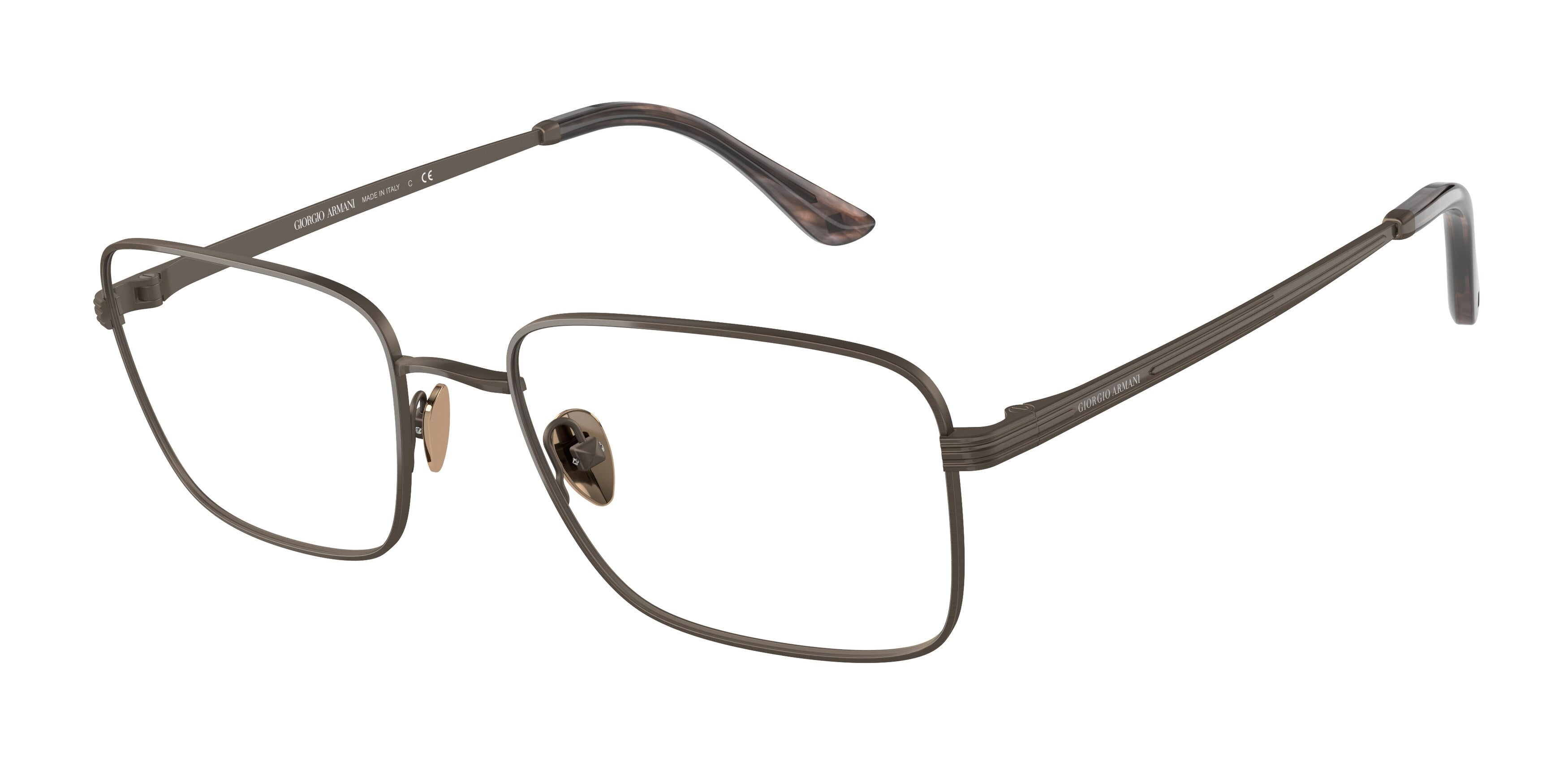 Giorgio Armani AR5120 Rectangle Eyeglasses  3199-Matte Bronze 54-145-19 - Color Map Copper