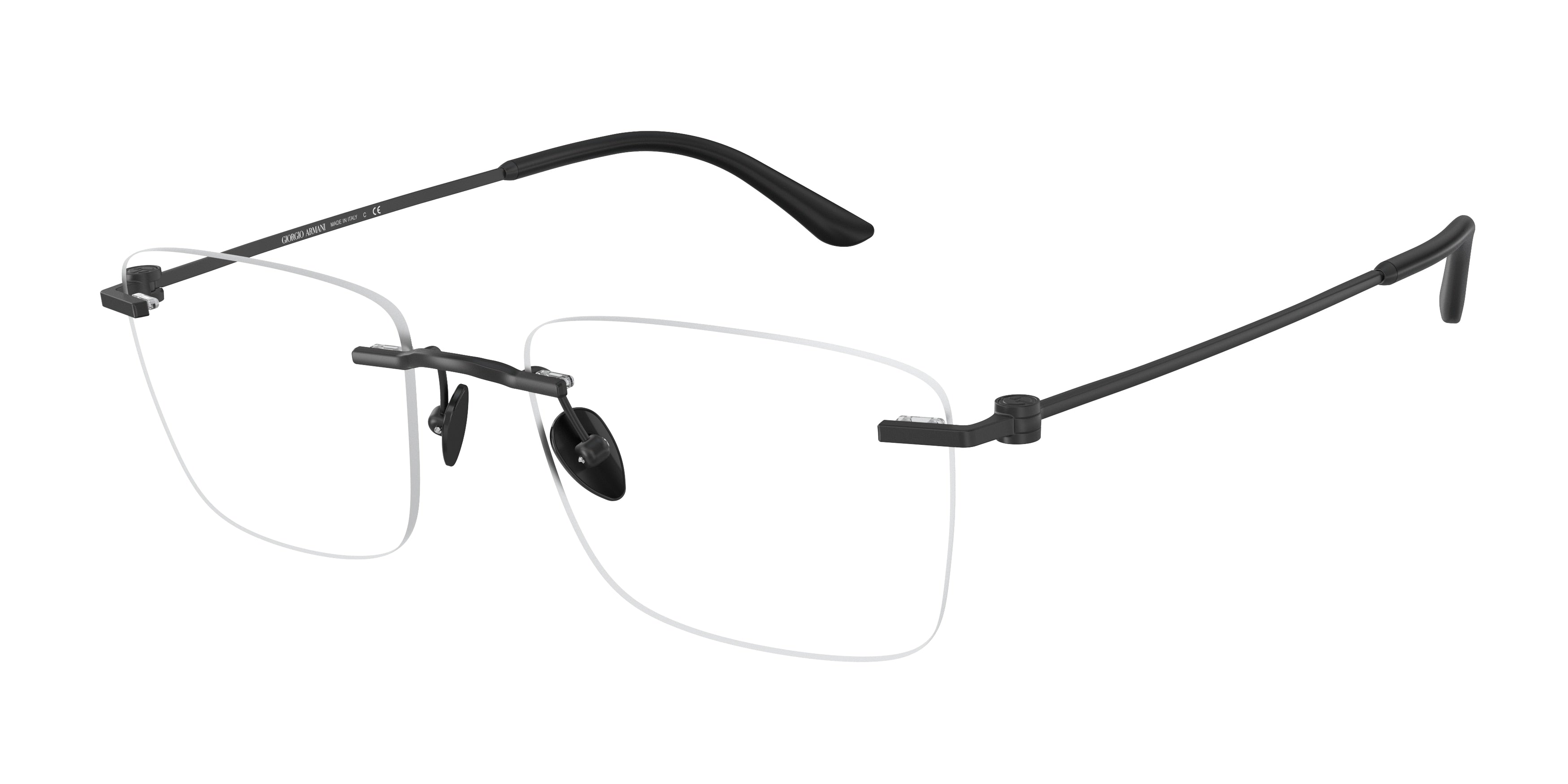 Giorgio Armani AR5124 Rectangle Eyeglasses  3001-Matte Black 53-145-19 - Color Map Black